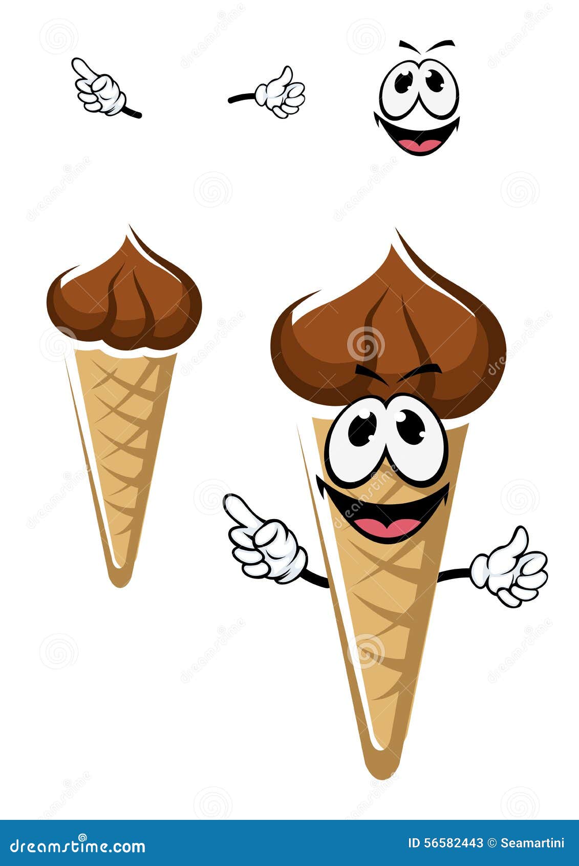 Personaje De Dibujos Animados Del Cono De Helado De Chocolate Ilustración del Vector - Ilustración de icono, crema: 56582443 Personaje De Dibujos Animados Del Cono De Helado De Chocolate Ilustración del Vector - Ilustración de icono, crema: 56582443