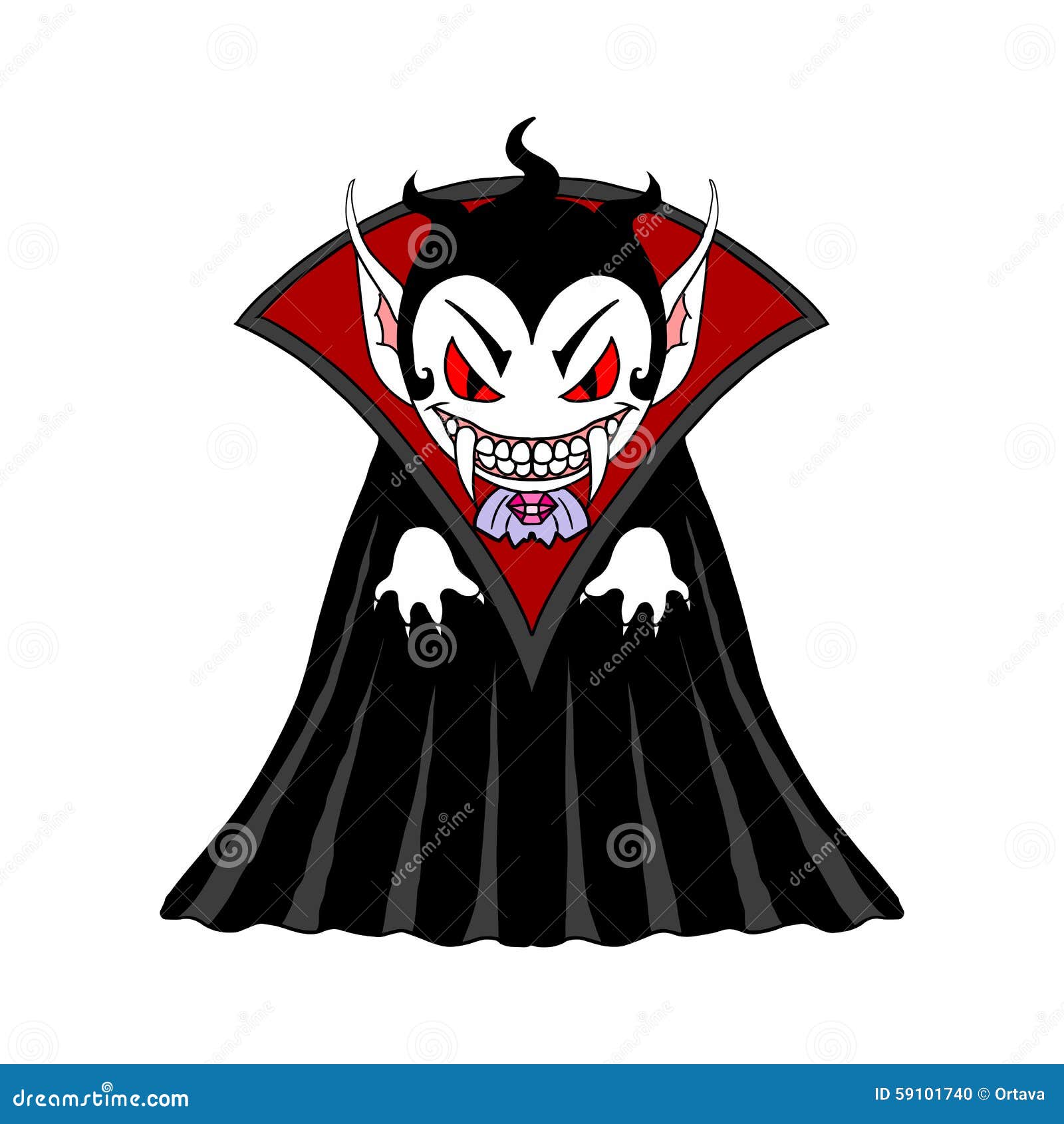 Personaje De Dibujos Animados Del Hombre Del Vampiro Ilustración del Vector  - Ilustración de arte, rojo: 59101740