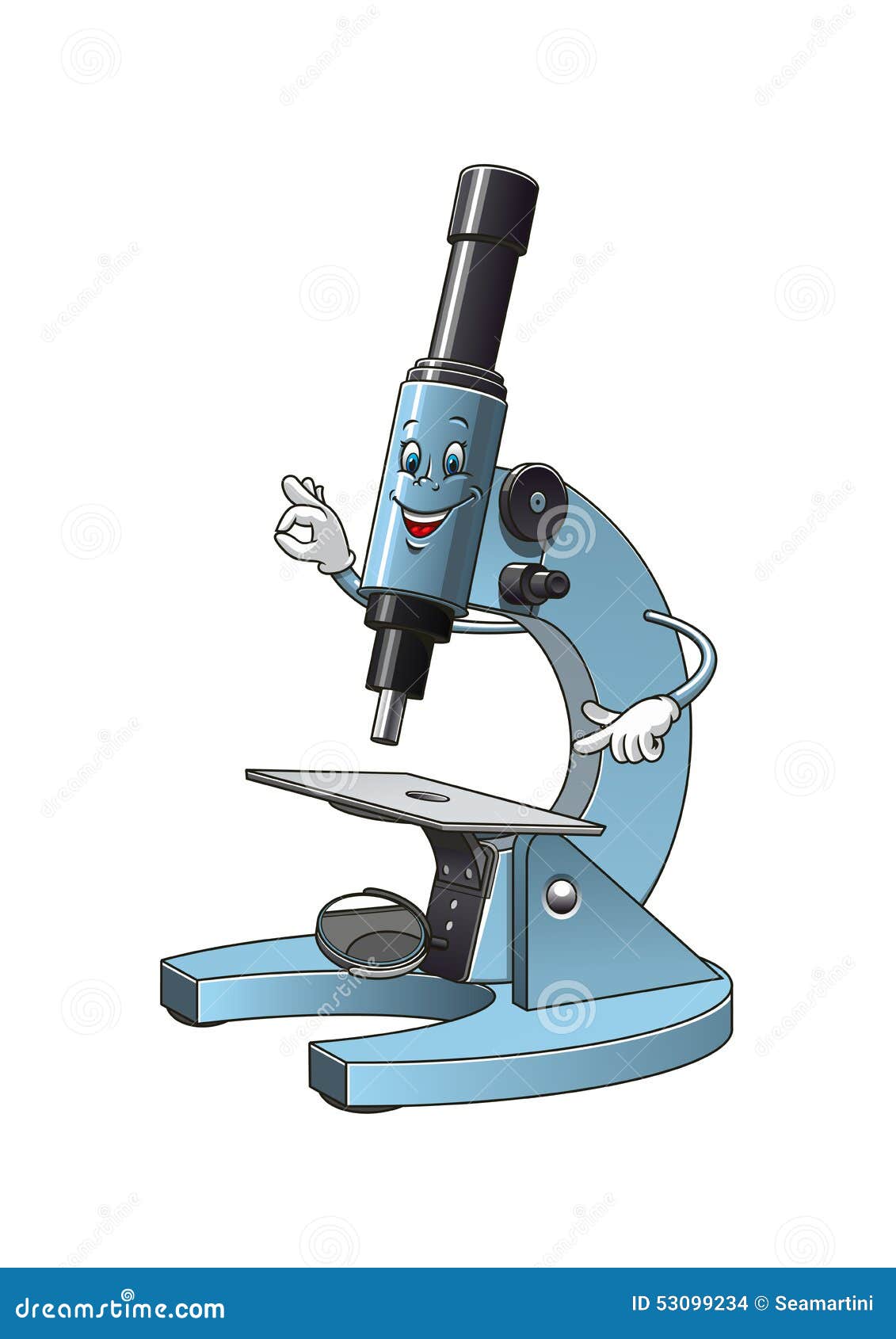Personaje De Dibujos Animados Del Microscopio Con La Diapositiva Del  Espécimen Ilustración del Vector - Ilustración de ciencia, concepto:  53099234