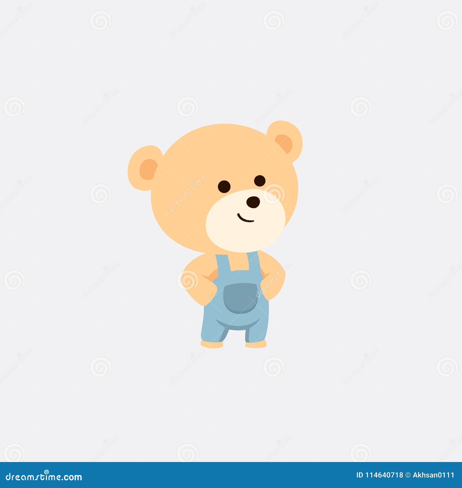 Personaje De Dibujos Animados Del Oso De Peluche Ilustración del Vector - Ilustración de animados, peluche: 114640718