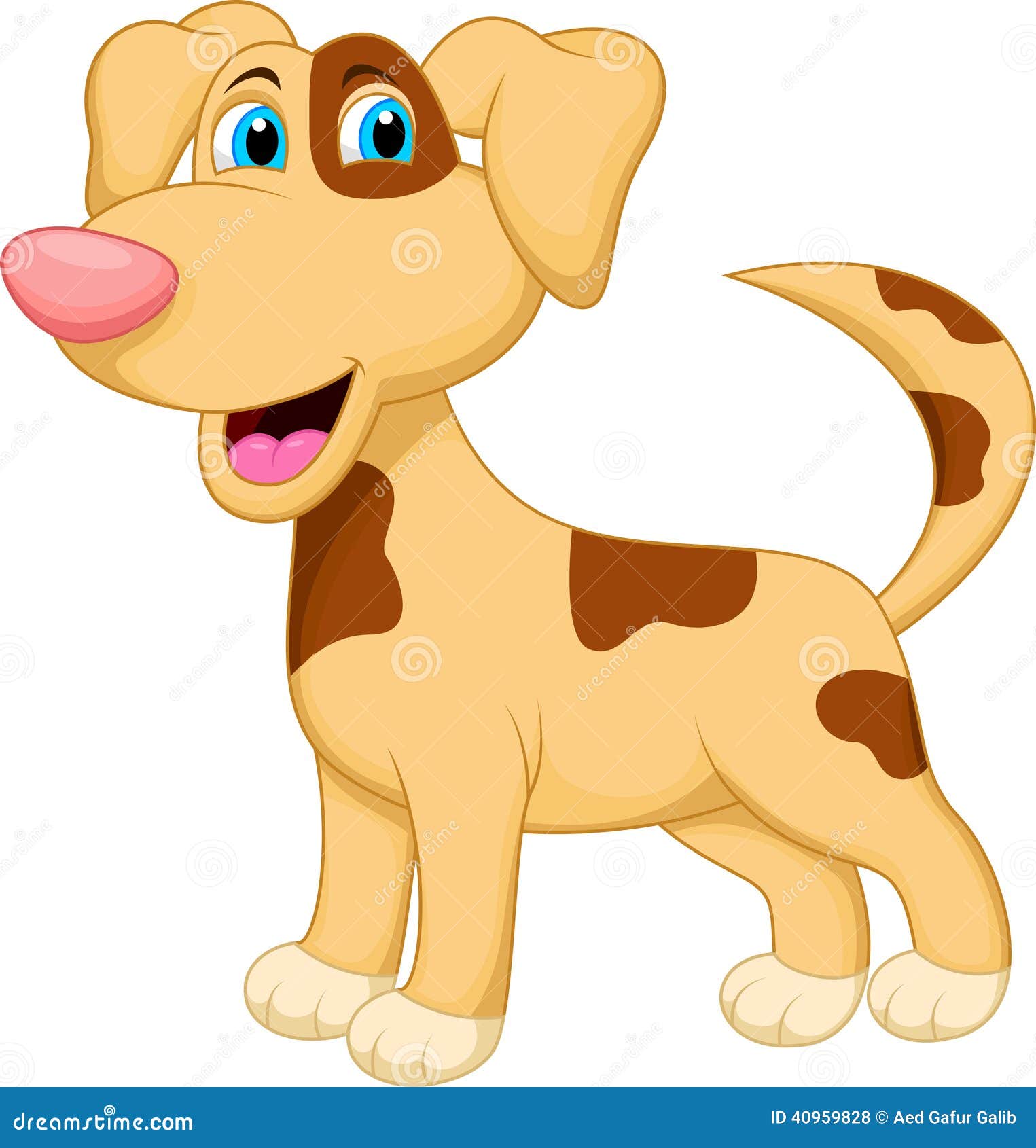 Personaje De Dibujos Animados Del Perro Ilustración del Vector -  Ilustración de doméstico, mascota: 40959828