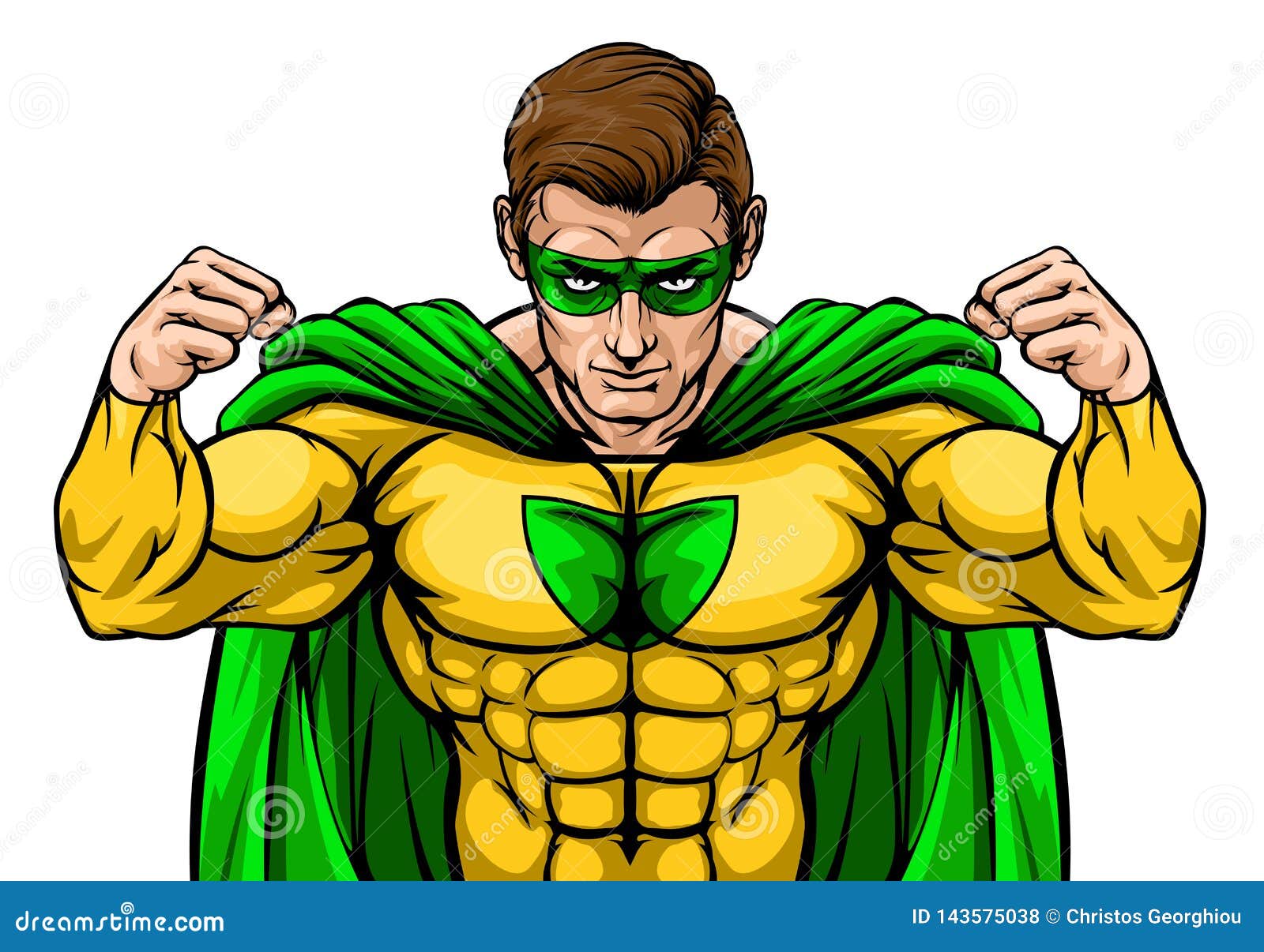 Personaje De Dibujos Animados Del Super Héroe Ilustración del Vector -  Ilustración de traje, deporte: 143575038
