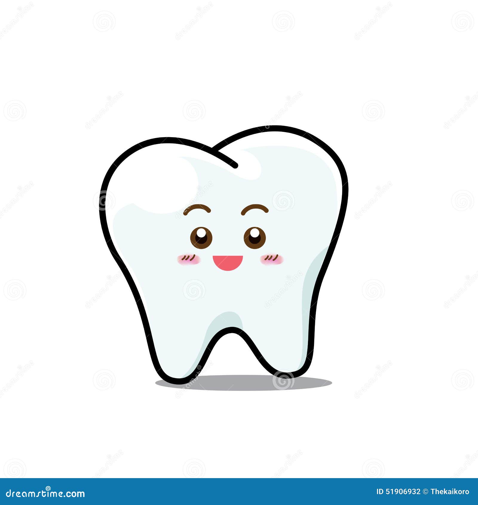 Personaje De Dibujos Animados Dental Feliz De La Mascota Del Diente De La  Sonrisa Aislado En W Ilustración del Vector - Ilustración de cuidado,  historieta: 51906932