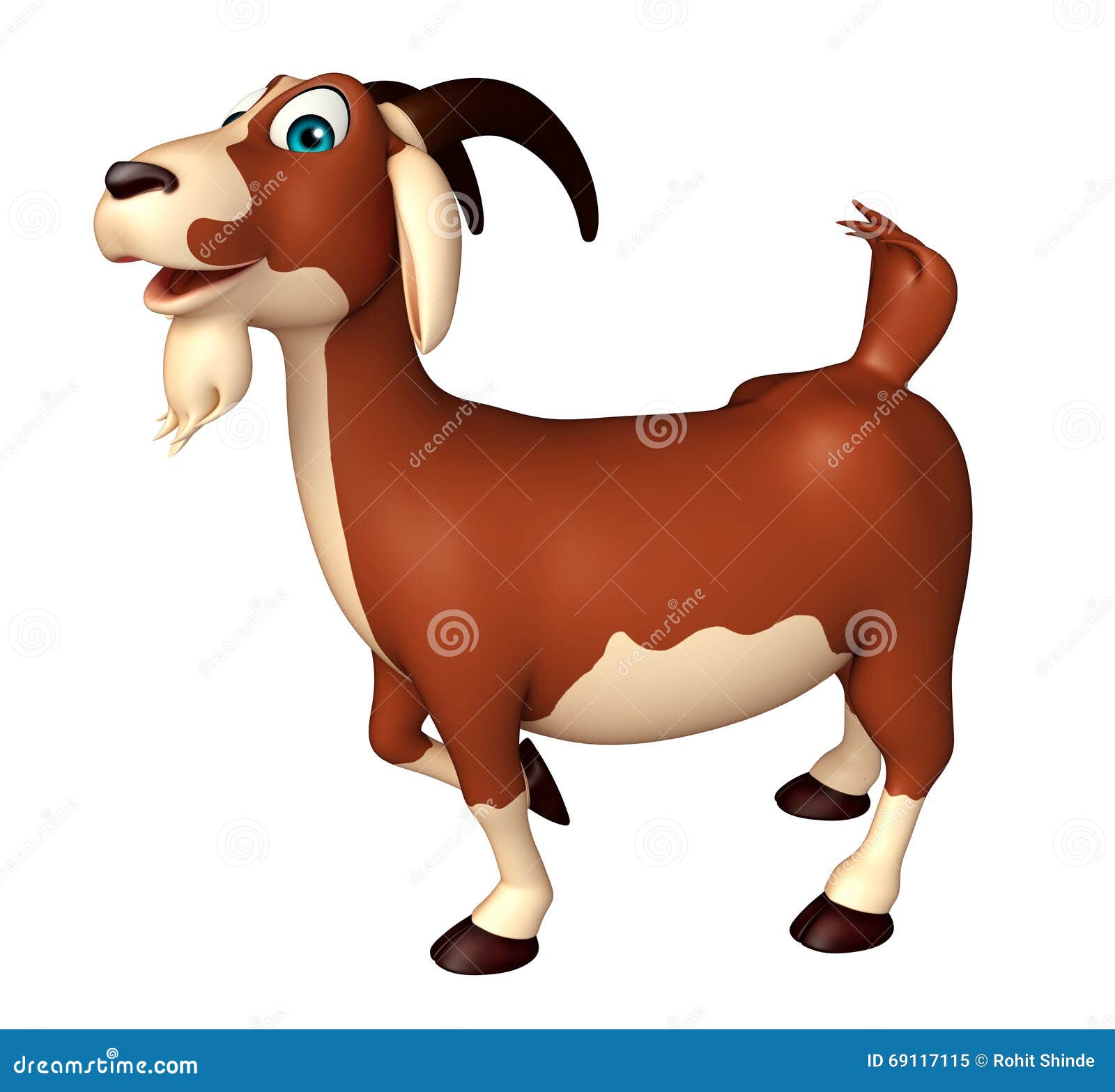 Personaje De Dibujos Animados Divertido De La Cabra De La Diversión Stock  de ilustración - Ilustración de cabra, agricultura: 69117115
