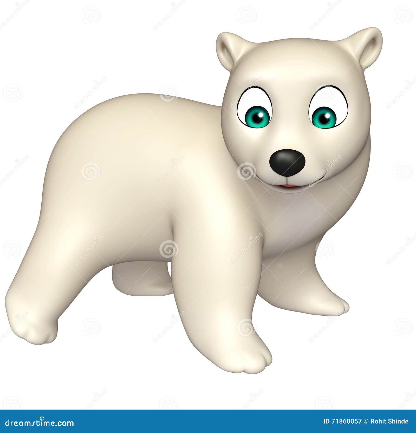 Personaje De Dibujos Animados Divertido Del Oso Polar Stock de ilustración  - Ilustración de divertido, parque: 71860057
