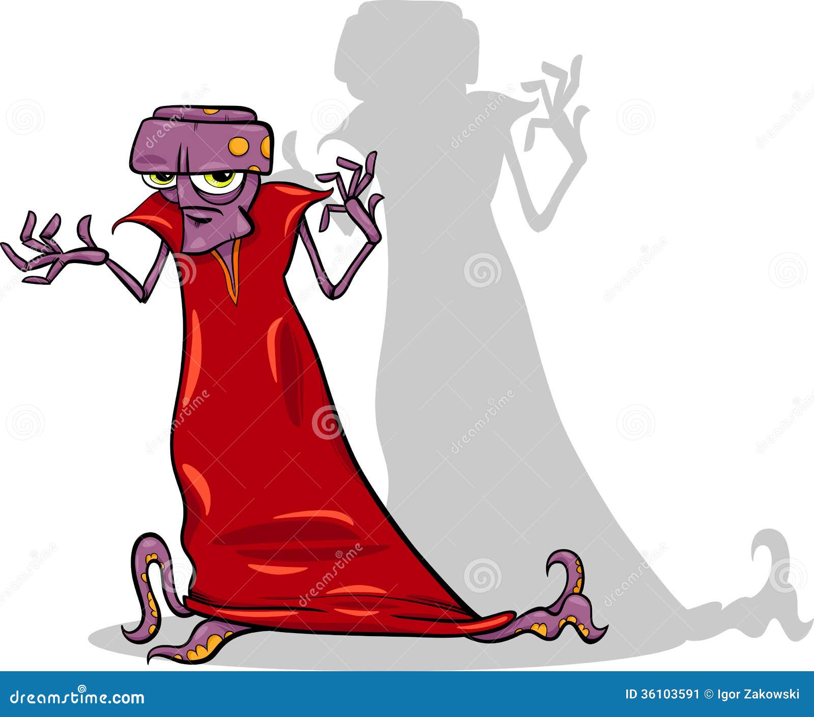 Personaje De Dibujos Animados Extranjero Malvado Ilustración del Vector -  Ilustración de ciencia, marciano: 36103591