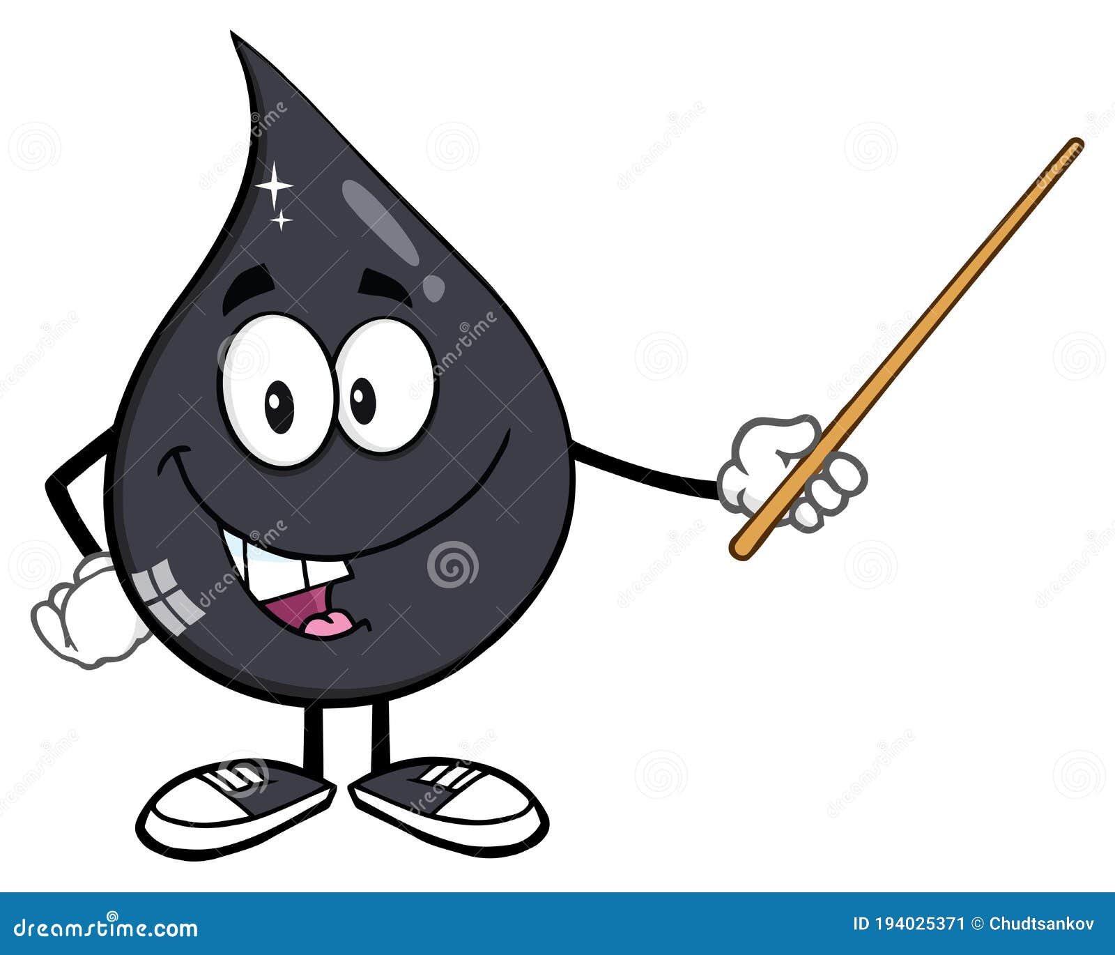 Personaje De Dibujos Animados Hablando Sobre Petróleo O Sobre Caídas De  Aceite Usando Un Puntero Stock de ilustración - Ilustración de apuntar,  pictograma: 194025371