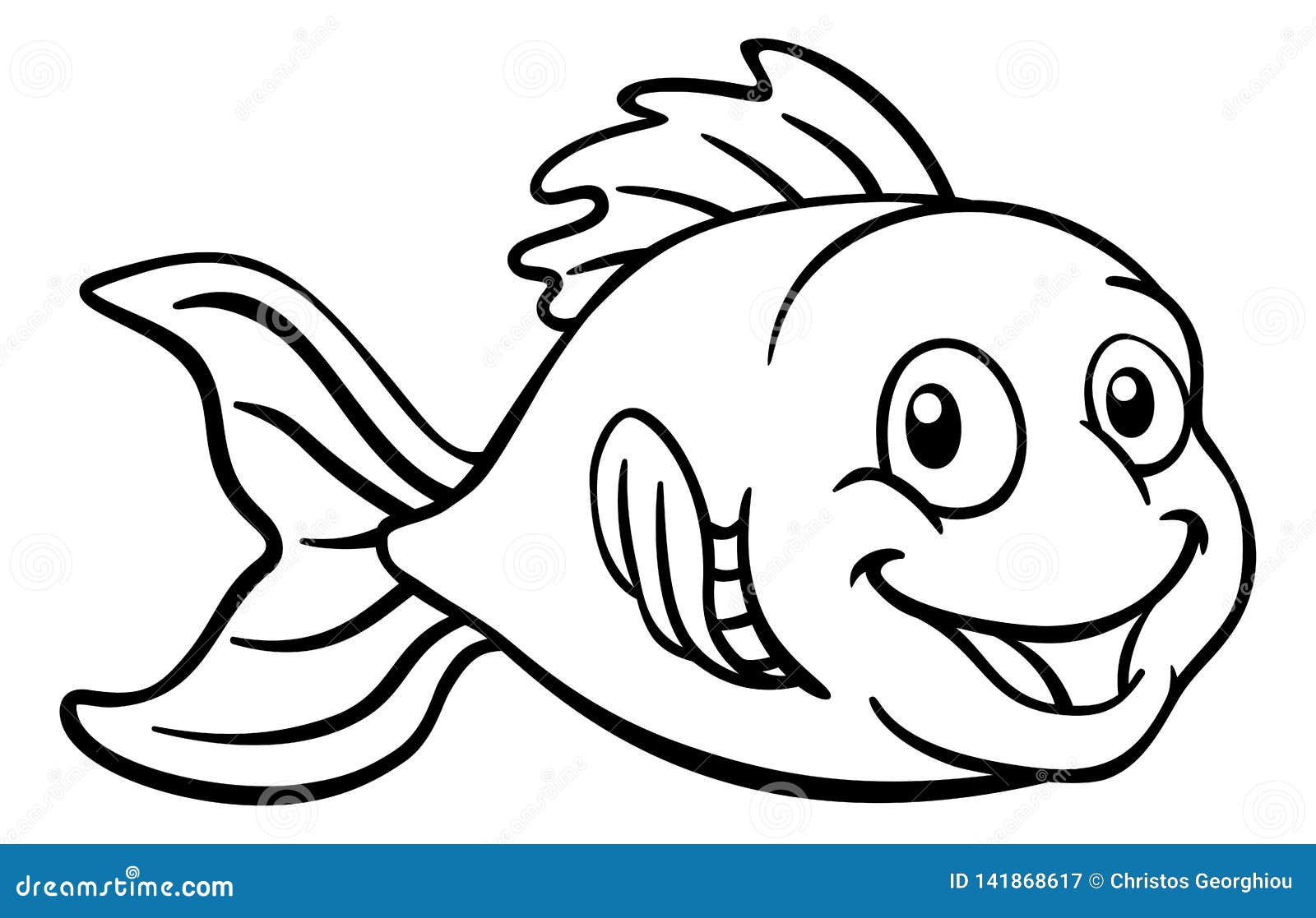 Personaje De Dibujos Animados De Los Pescados Del Pez De Colores O Del Oro  Ilustración del Vector - Ilustración de historieta, fondo: 141868617