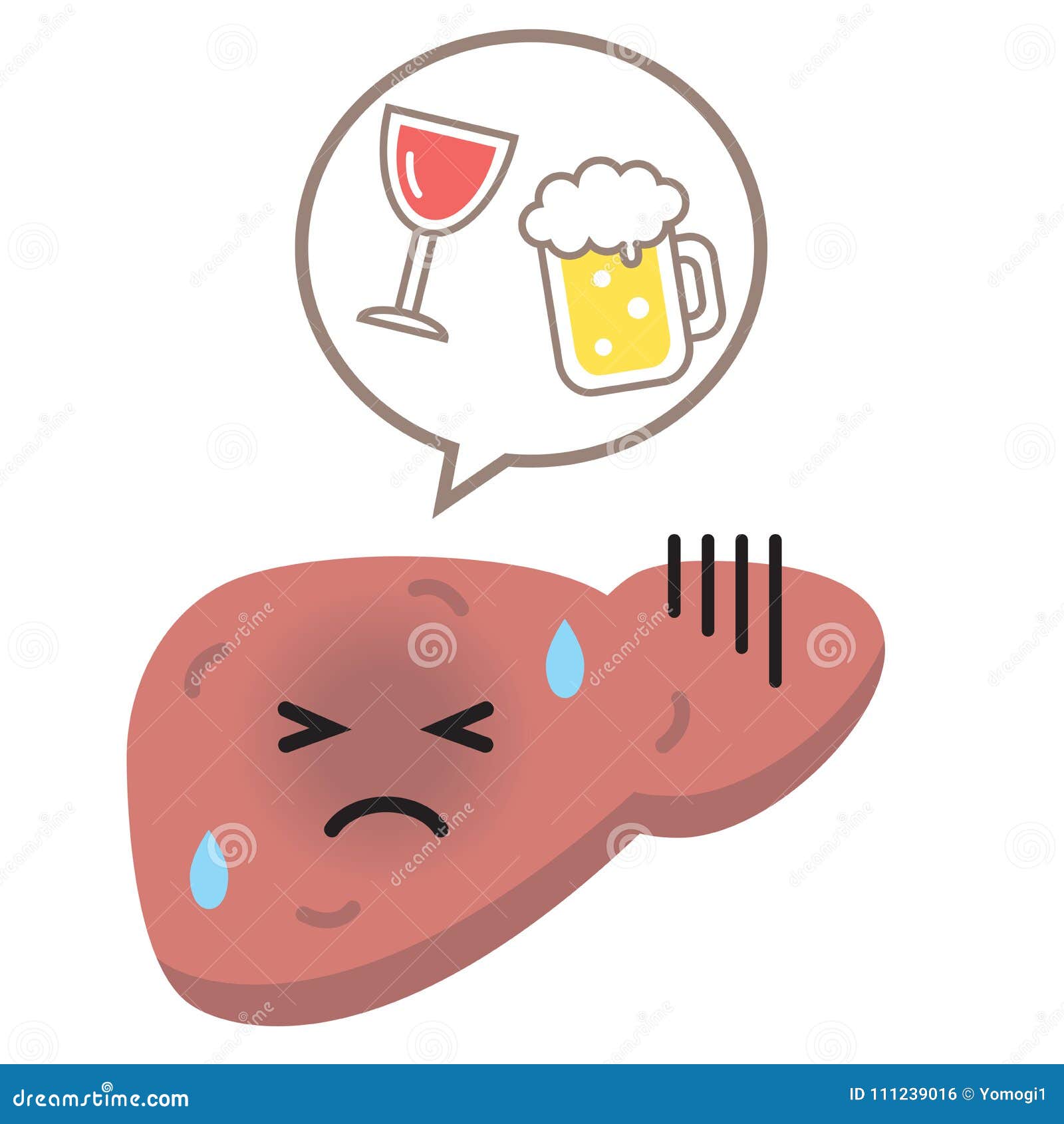 Personaje De Dibujos Animados Malsano Del Hígado Que Sufre De Enfermedad  Alcohol-relacionada Concepto Del Cuidado Médico Ilustración del Vector -  Ilustración de alcohol, hepatitis: 111239016