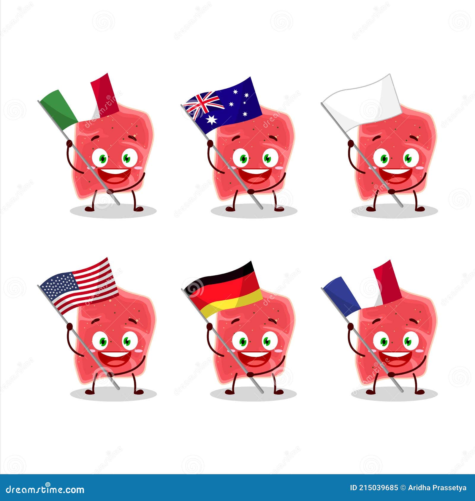 Personaje De Dibujos Animados Solomillo Traer Las Banderas De Varios Países Ilustración del Vector - Ilustración de lindo, feliz: 215039685 Personaje De Dibujos Animados Solomillo Traer Las Banderas De Varios Países Ilustración del Vector - Ilustración de lindo, feliz: 215039685