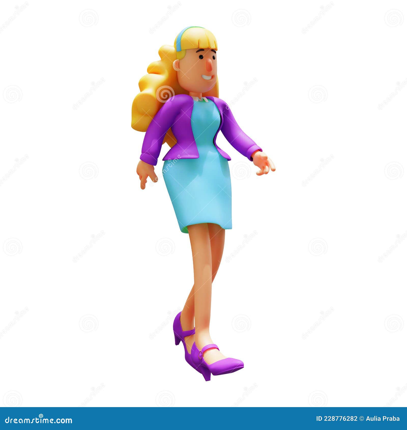 Personaje De Dibujos Animados De Una Mujer De Negocios Caminando Con  Confianza Stock de ilustración - Ilustración de dedo, mano: 228776282