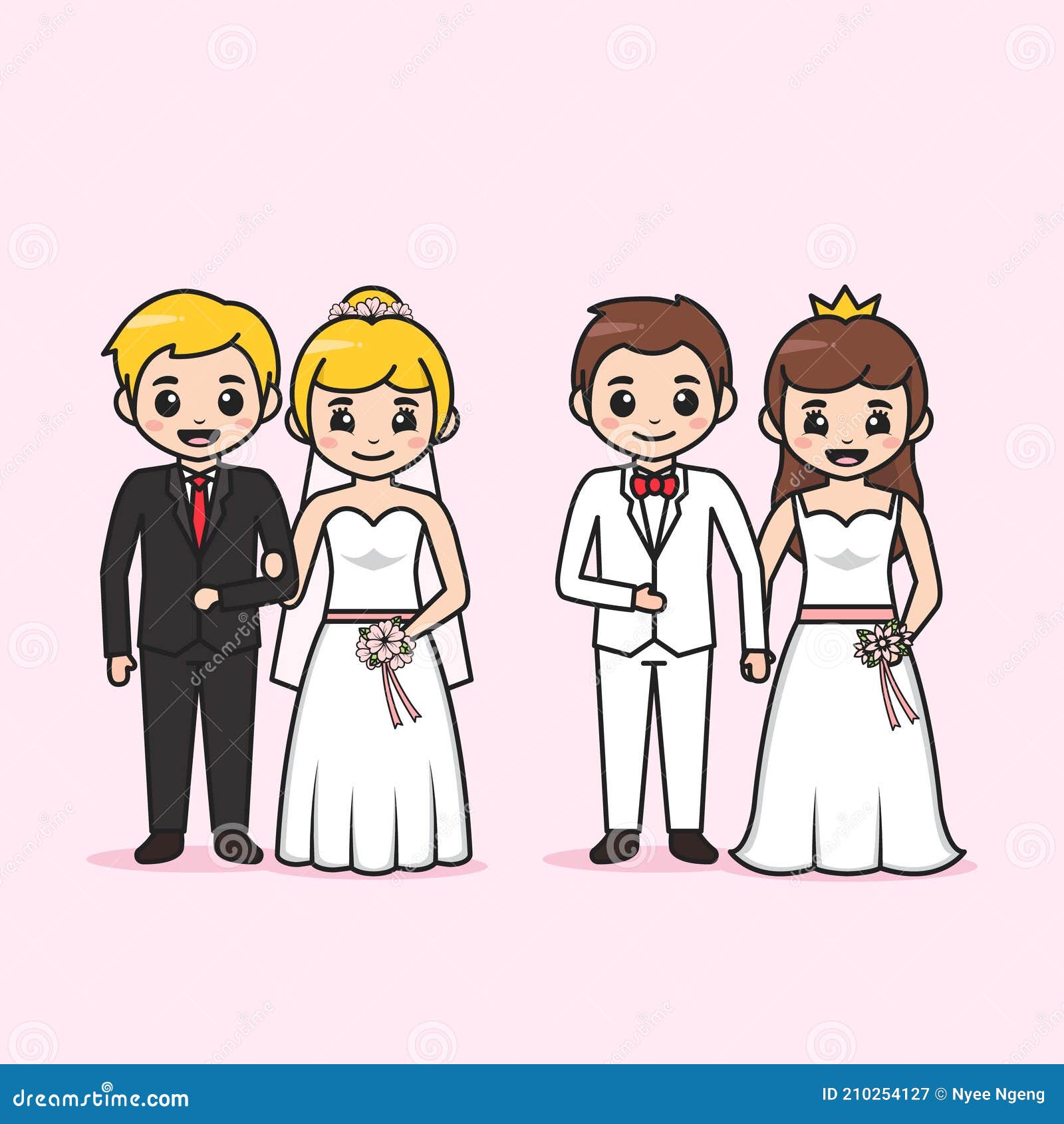 Personaje De Dibujos Animados De Una Pareja De Novios Ilustración del Vector - Ilustración de historieta, hermoso: 210254127 Personaje De Dibujos Animados De Una Pareja De Novios Ilustración del Vector - Ilustración de historieta, hermoso: 210254127