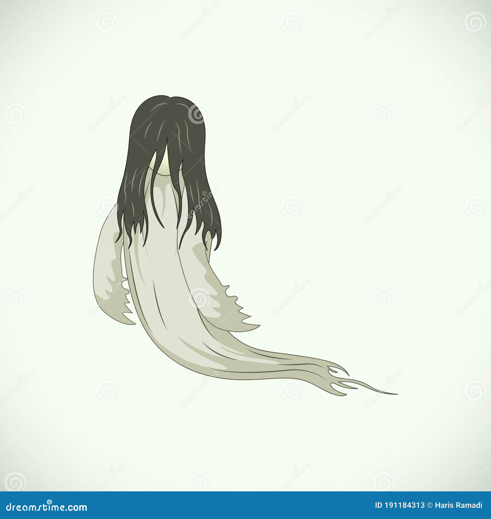 Personaje Fantasma De Caricatura De Dama Blanca Ilustración del