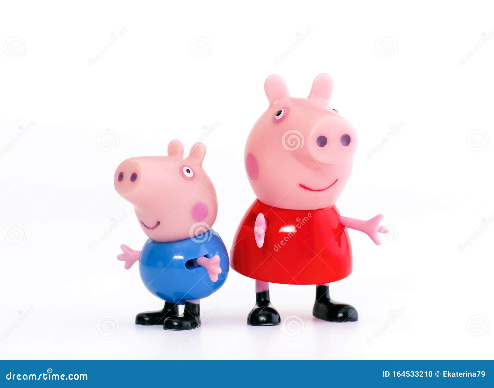 A nueve Huelga Maniobra Personajes De Juguete De Peppa Pig Y George Pig Con Fondo Blanco Imagen  editorial - Imagen de fondo, rojo: 164533210