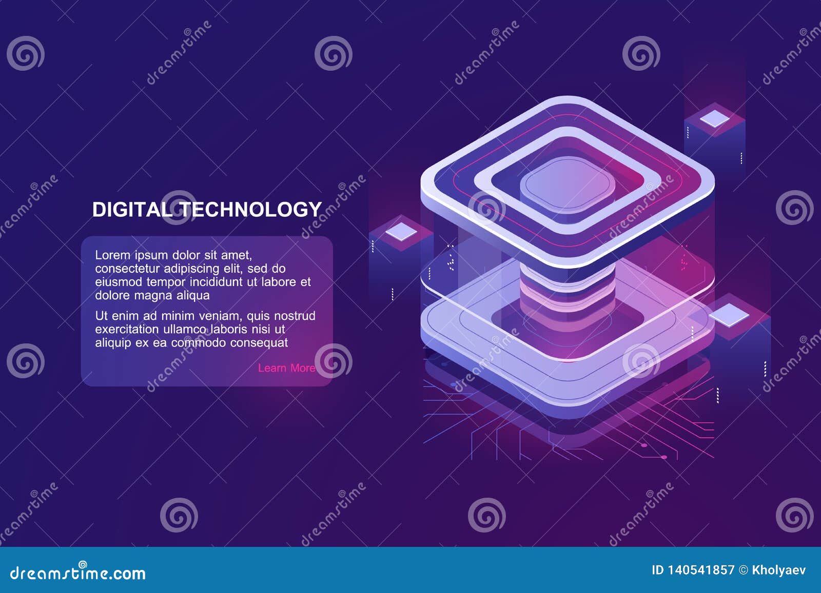 personal data protection, server room, datacenter concept, bigdata processing isometric , futusristic digital