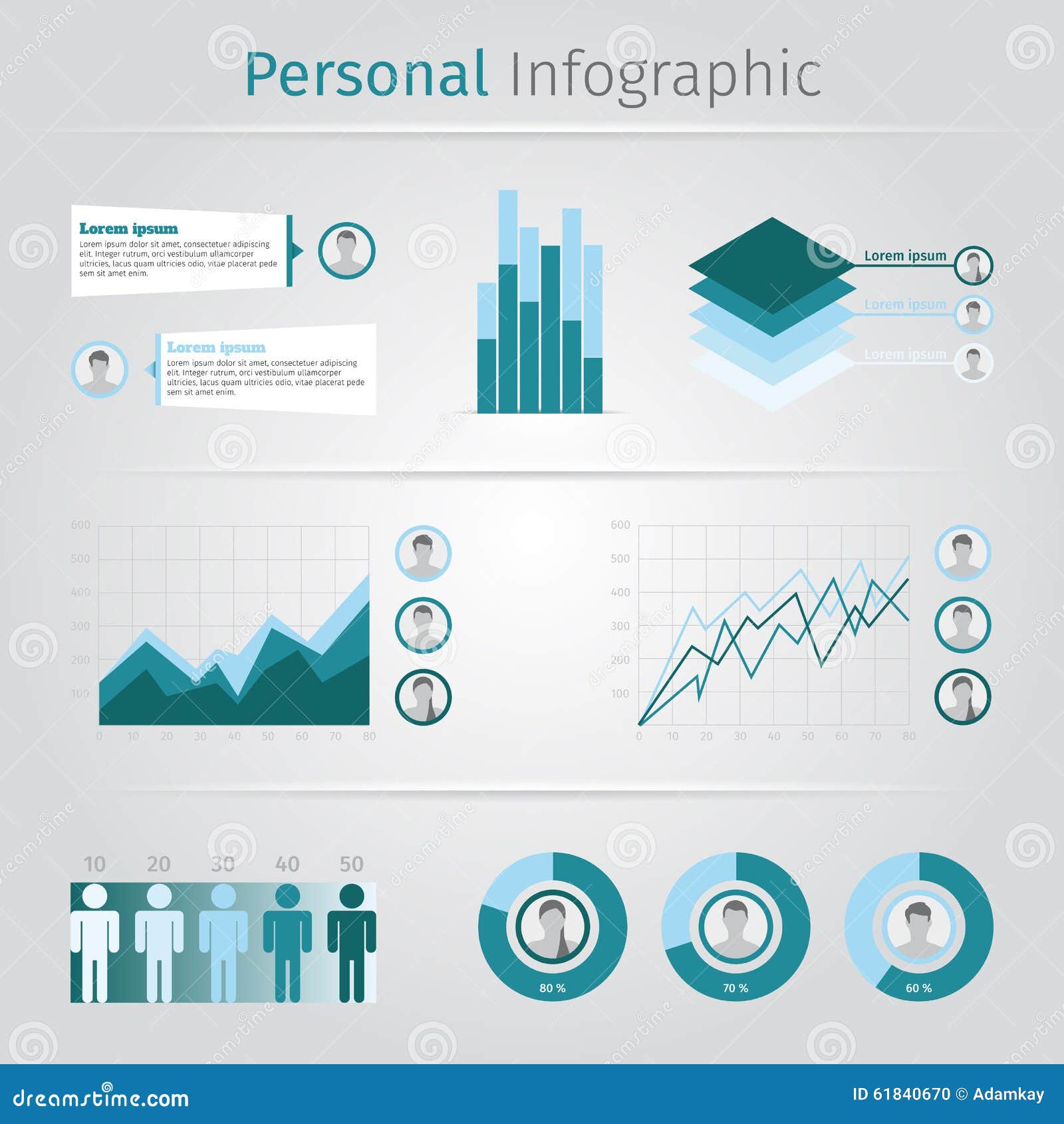 Personal infographic stock vector. Illustration of template - 61840670