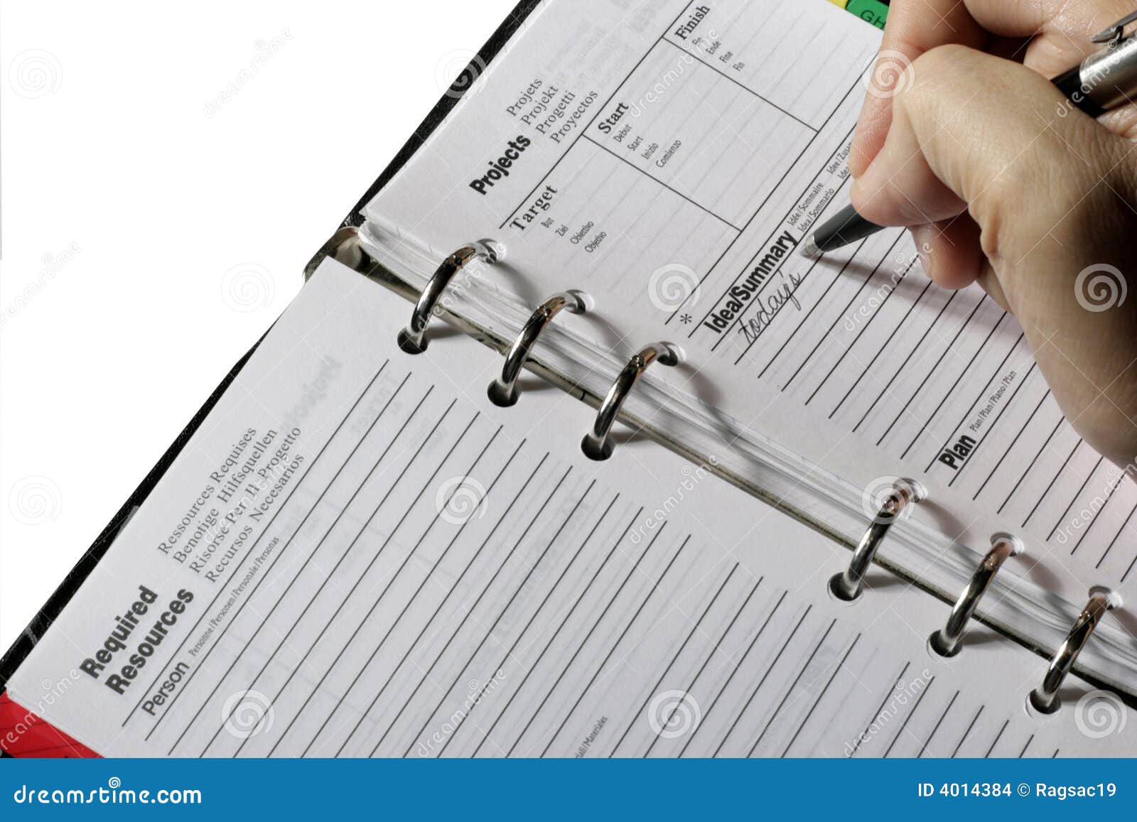 Personal Organizer stock photo. Image of appointments 4014384