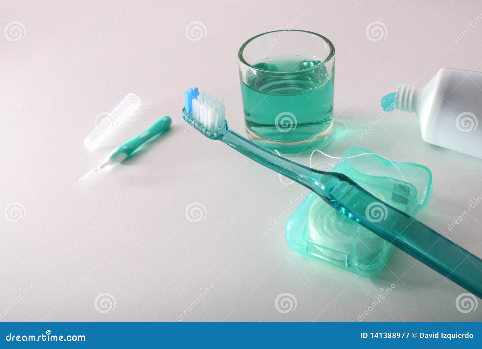 Personal Products and Tools for Cleaning the Mouth Elevated View Stock