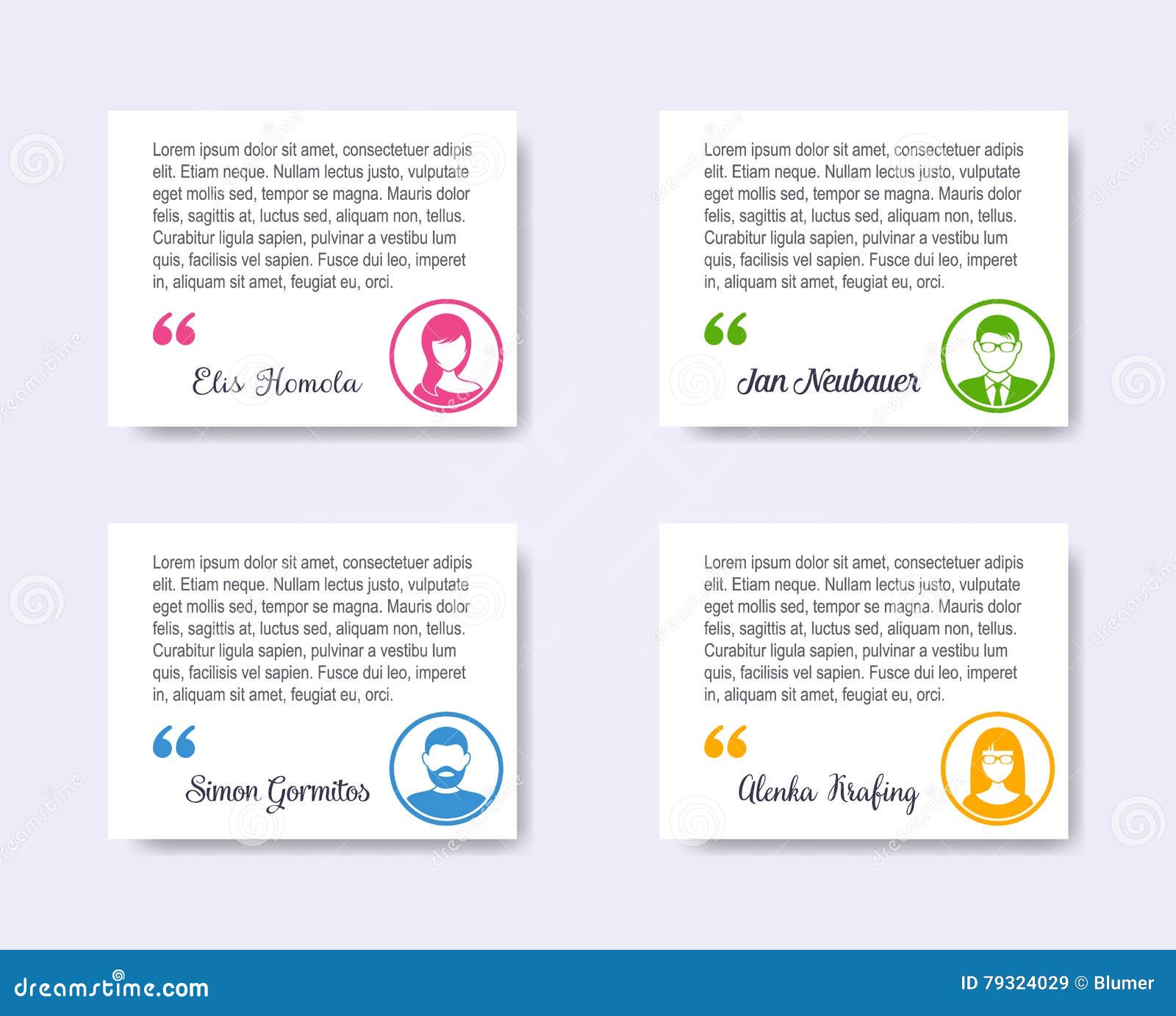 Personal Profile Template Vector Illustration ...