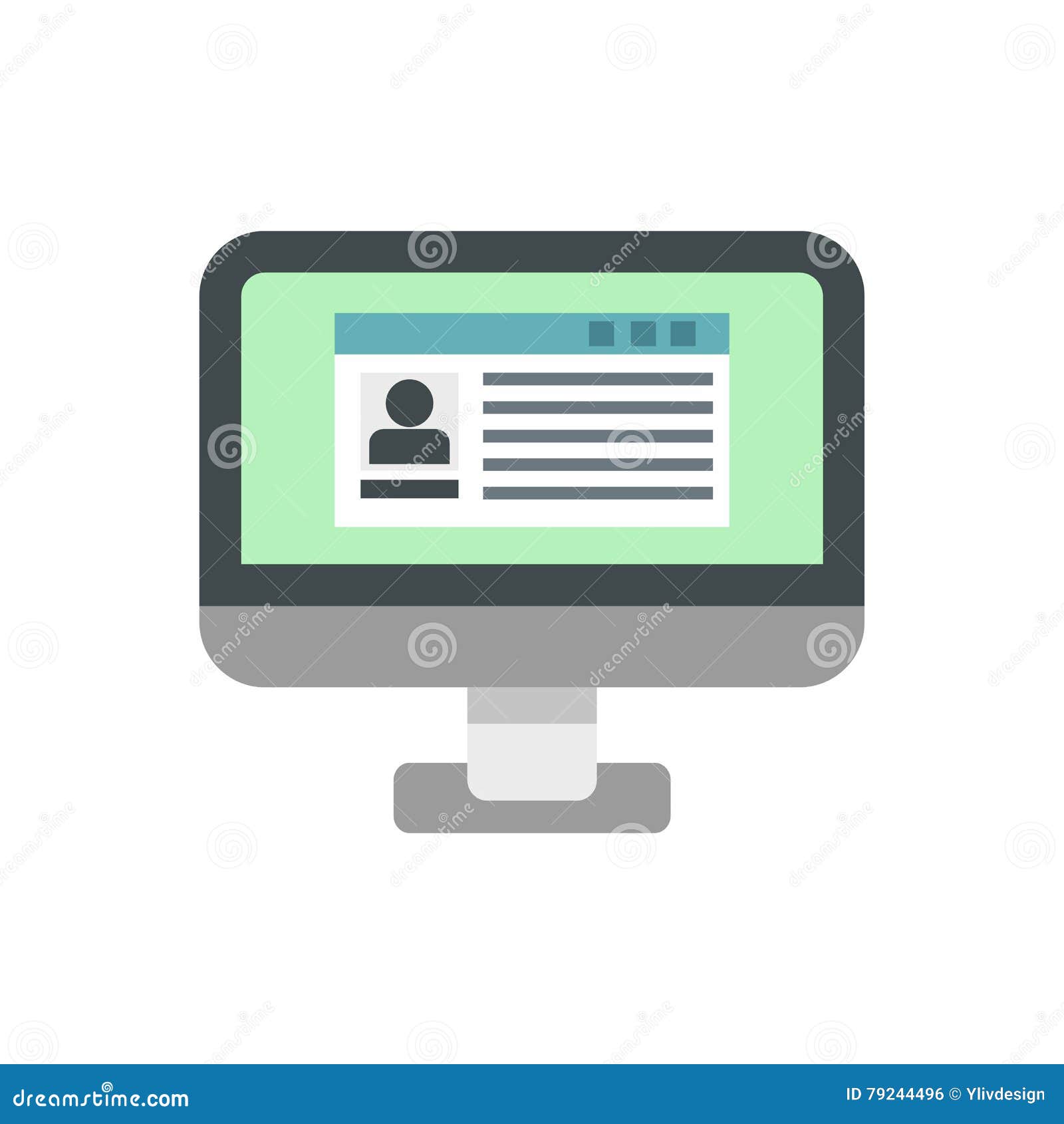 Personal Profile In Social Networks Icon Stock Vector - Illustration of