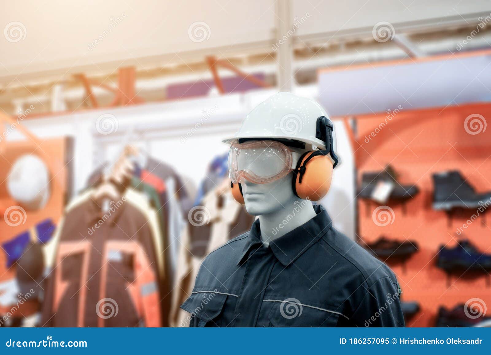Personal Protective Equipment Mask for Hazardous Work Stock Image