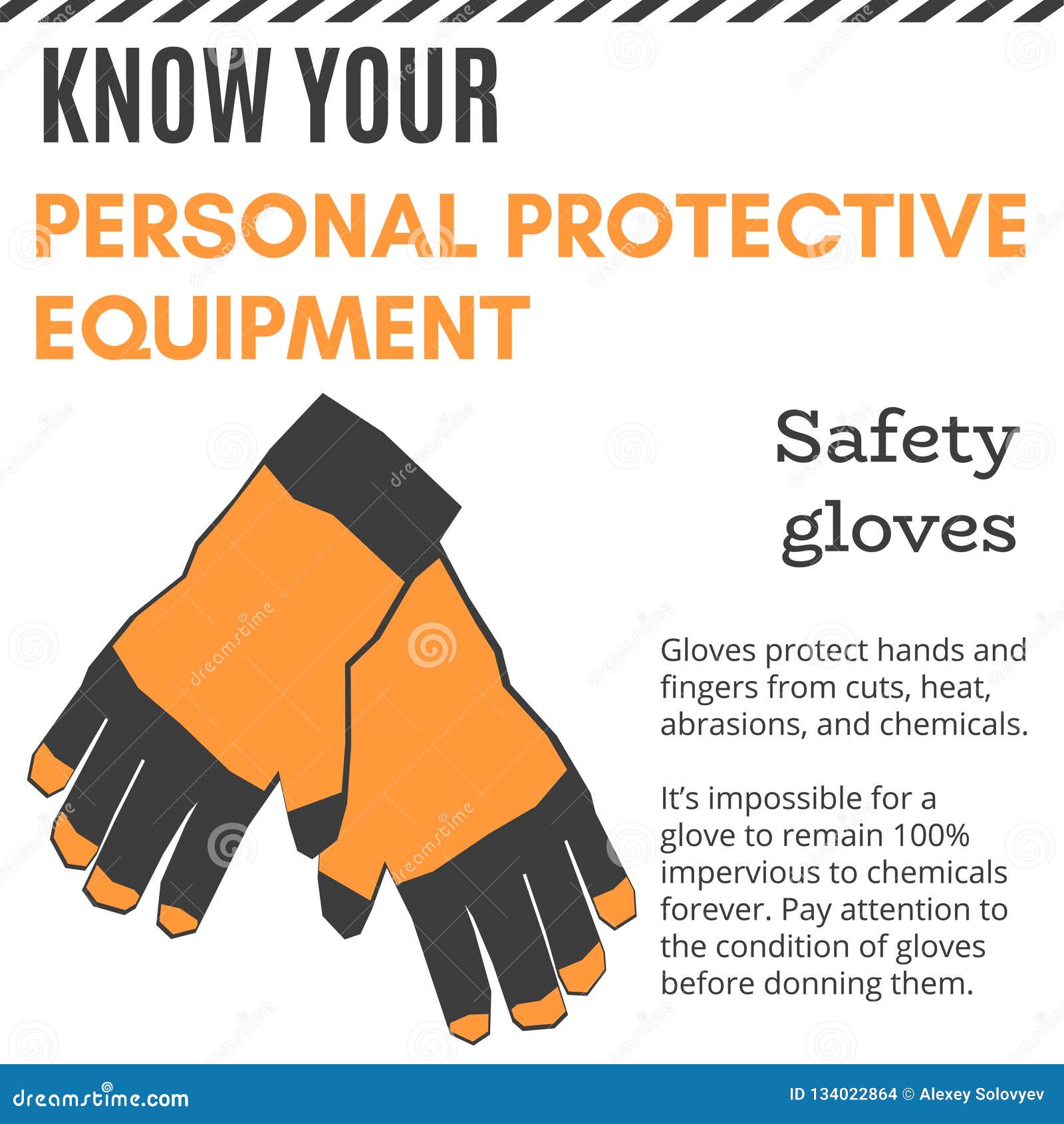 Personal Protective Equipment Vector Illustration For Poster Stock