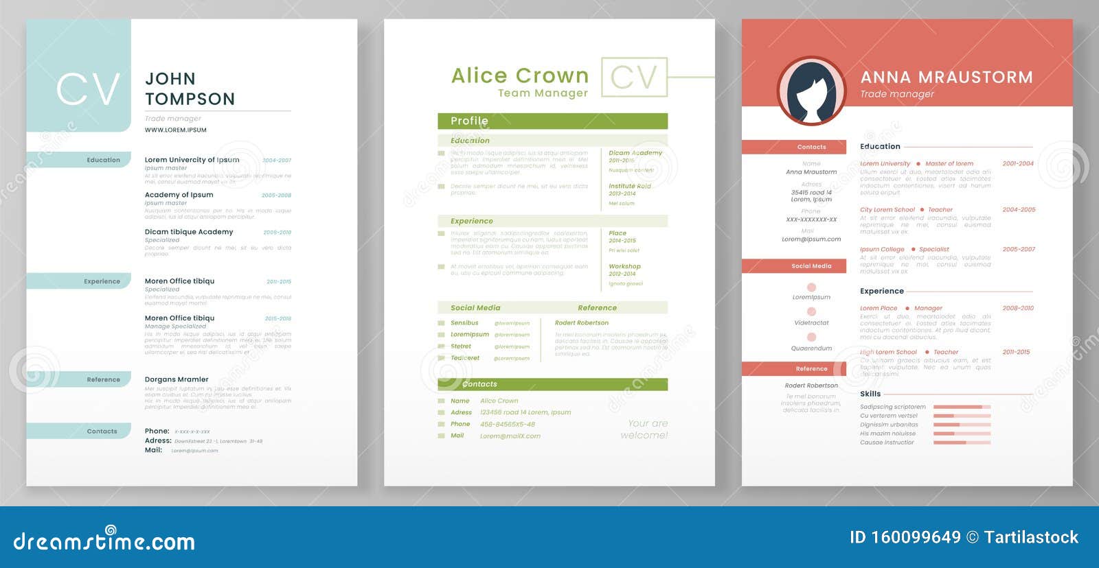 Personal Resume Template. Artistic Profile, Professional CV Forms Regarding Personal Business Profile Template