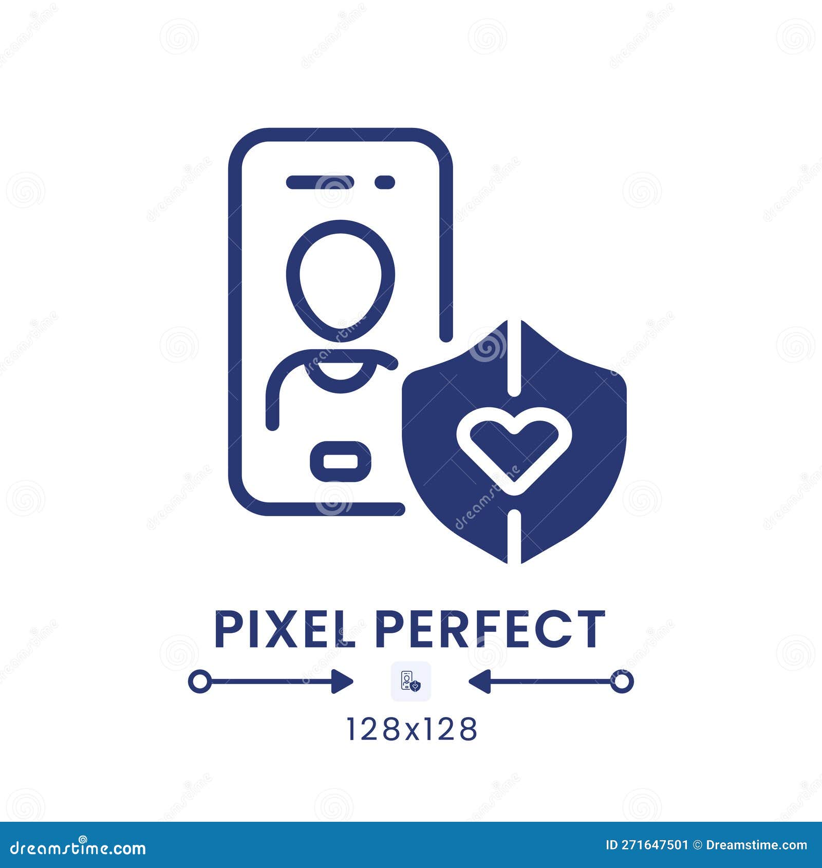 Personal Safety App Black Solid Desktop Icon Stock Vector