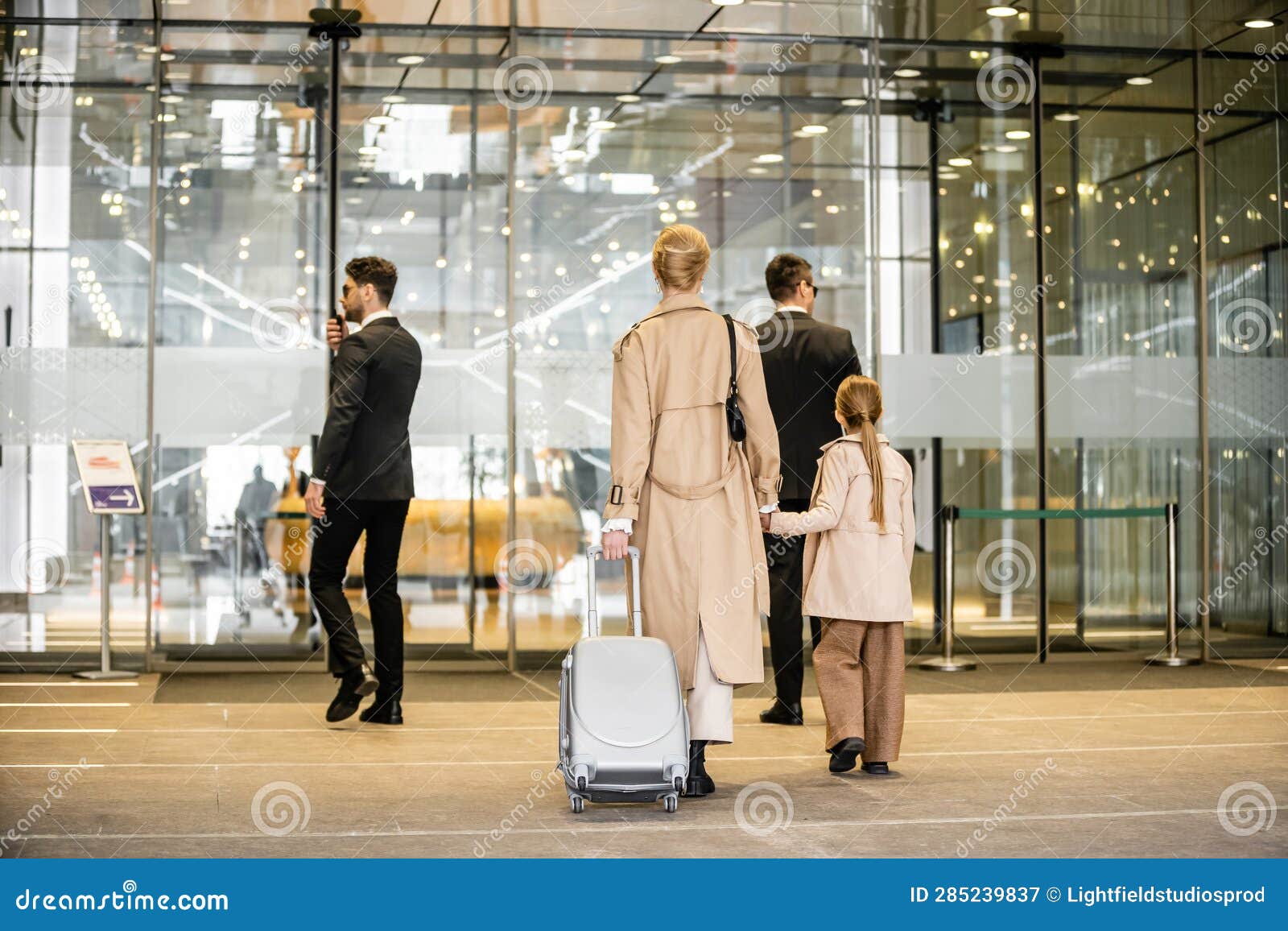 Personal Safety, Two Bodyguards Walking Next Stock Image Image of
