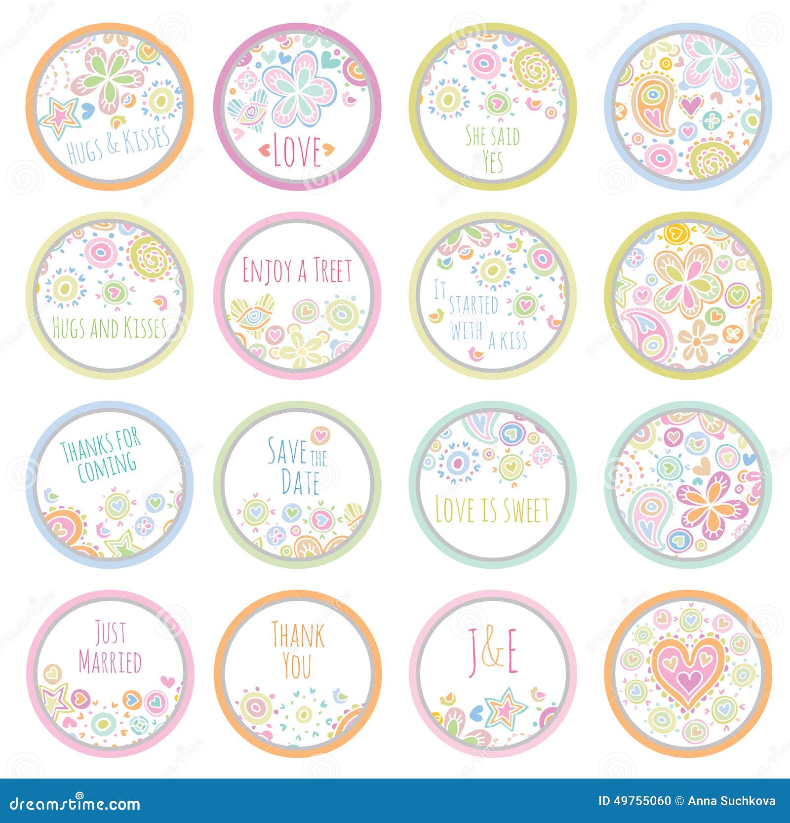 Personalized Candy Sticker Labels Stock Vector - Illustration of ornate, personalized: 49755060