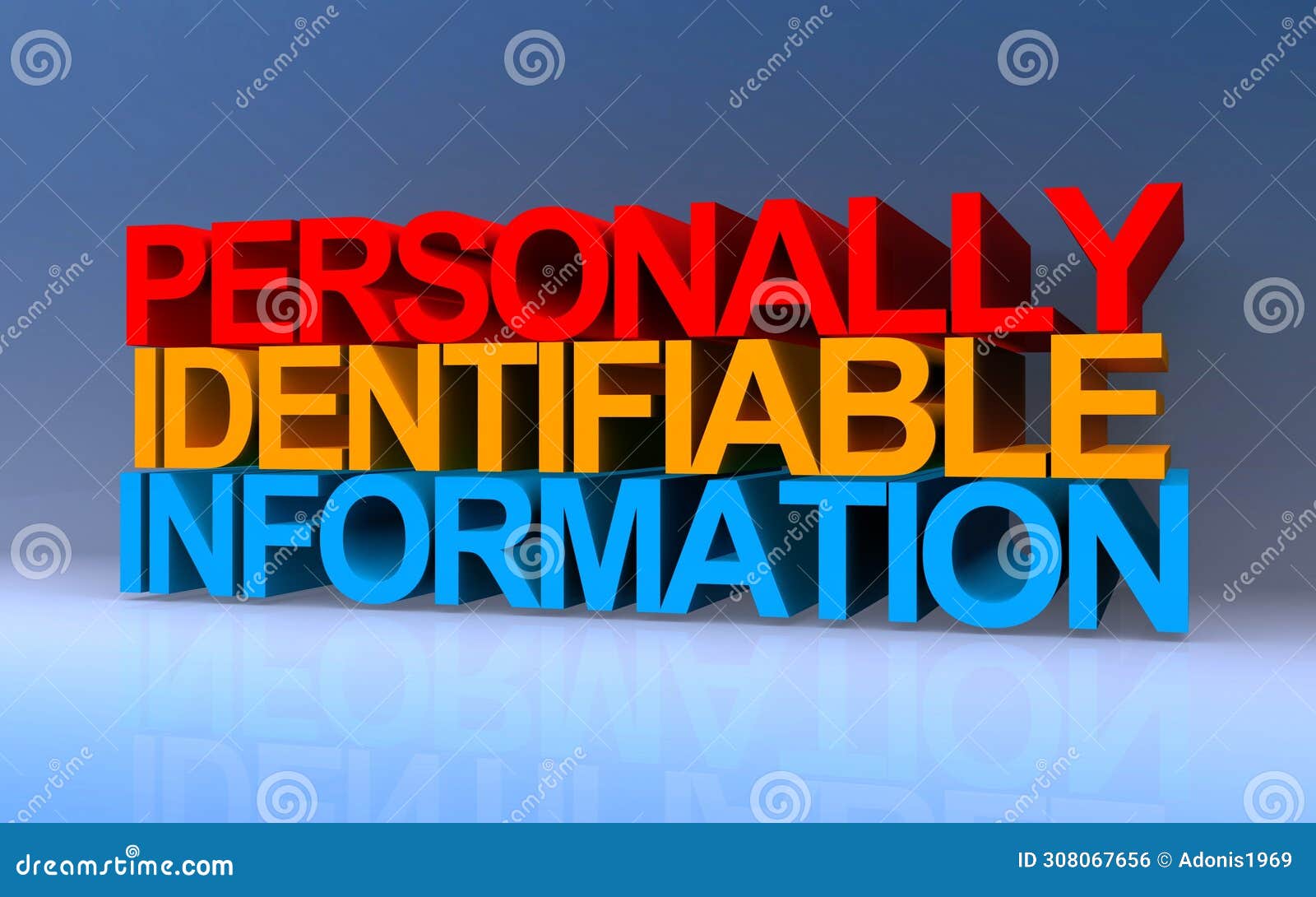 personally identifiable information on blue