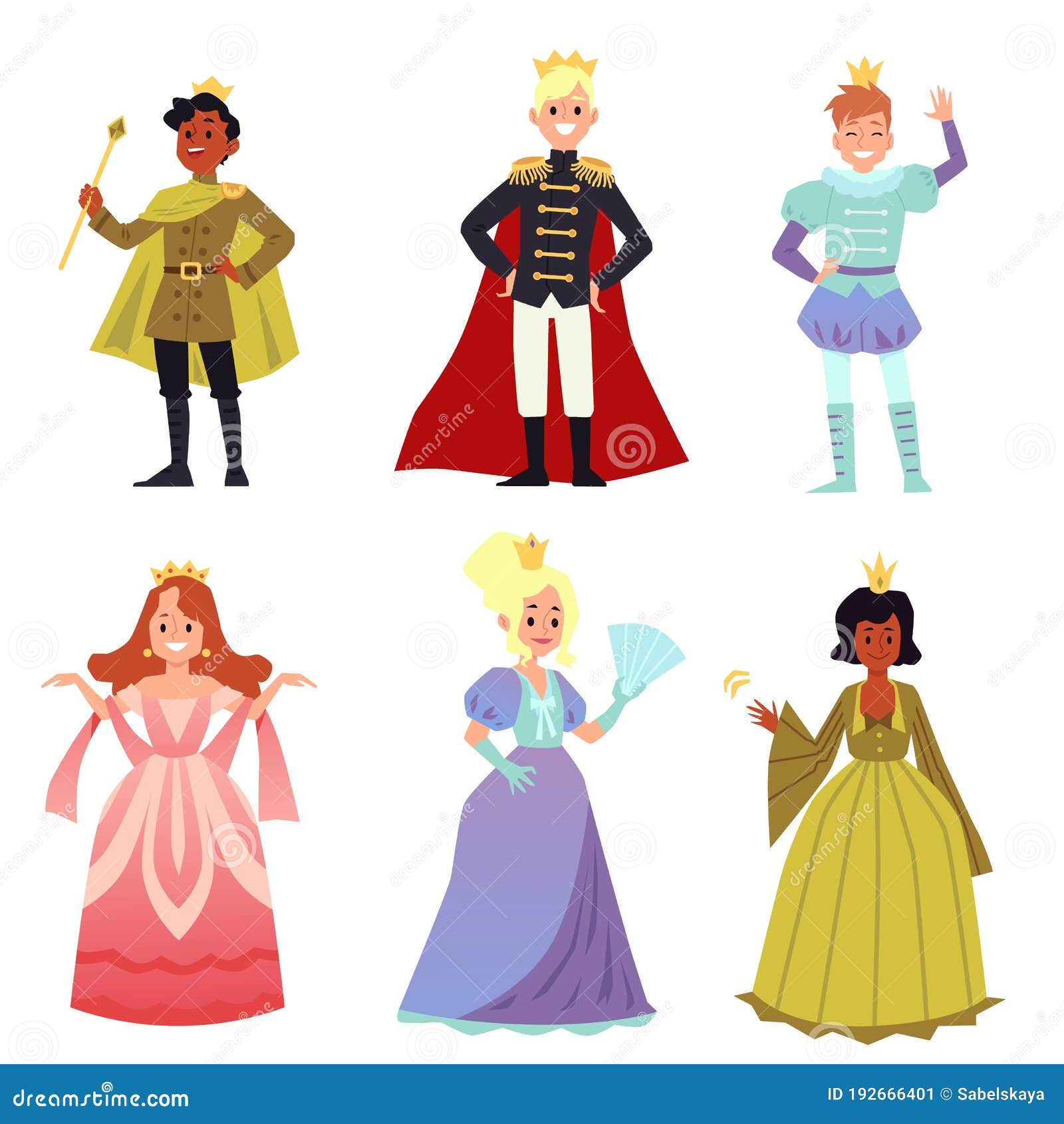 Personas Con Trajes Medievales Aislados De Príncipe De Caricaturas Y Princesa Ilustración del Vector - Ilustración de colorido, fairytale: 192666401 Personas Con Trajes Medievales Aislados De Príncipe De Caricaturas Y Princesa Ilustración del Vector - Ilustración de colorido, fairytale: 192666401
