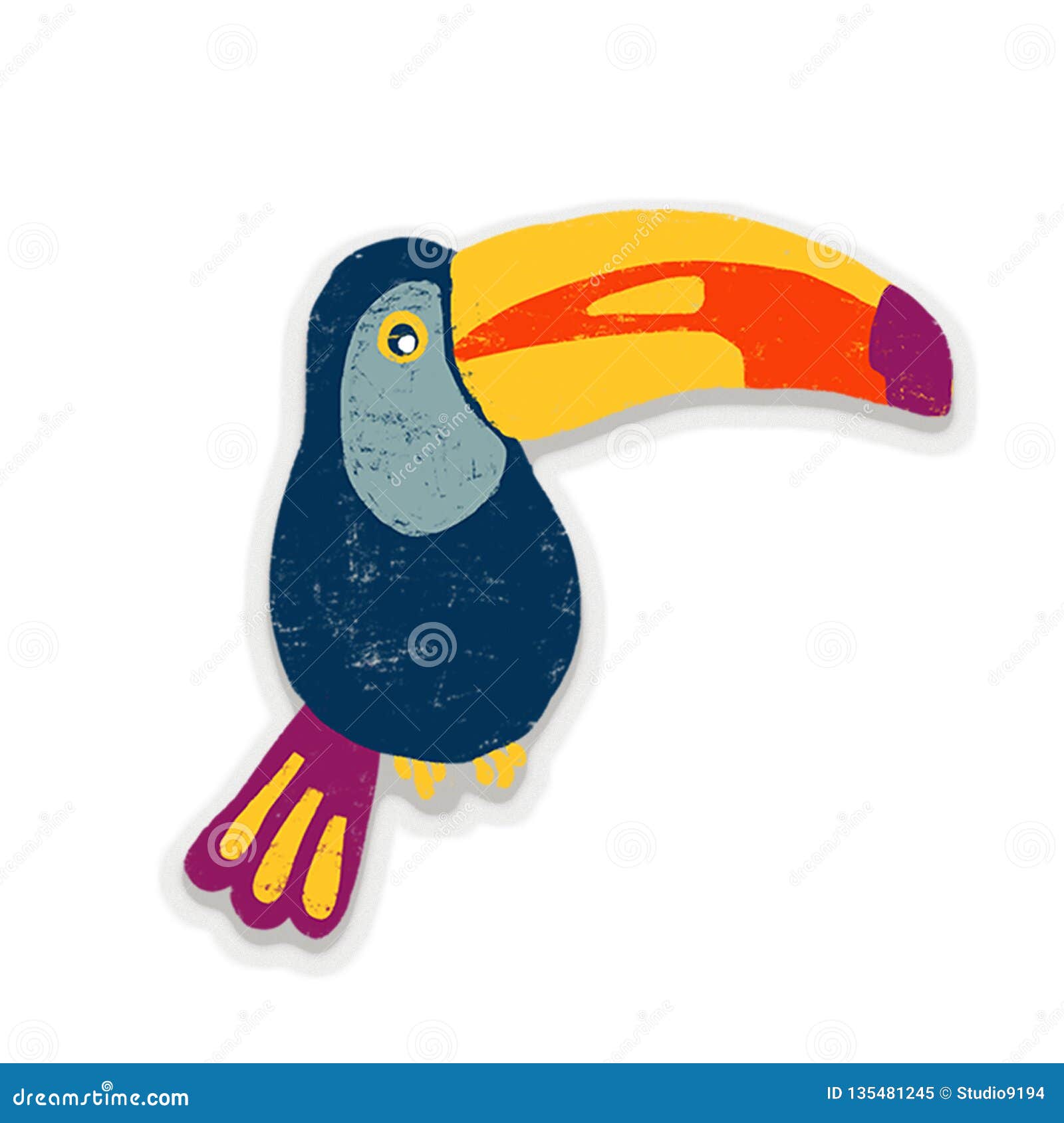 Personnage De Dessin Animé Doiseau De Toucan Appartement