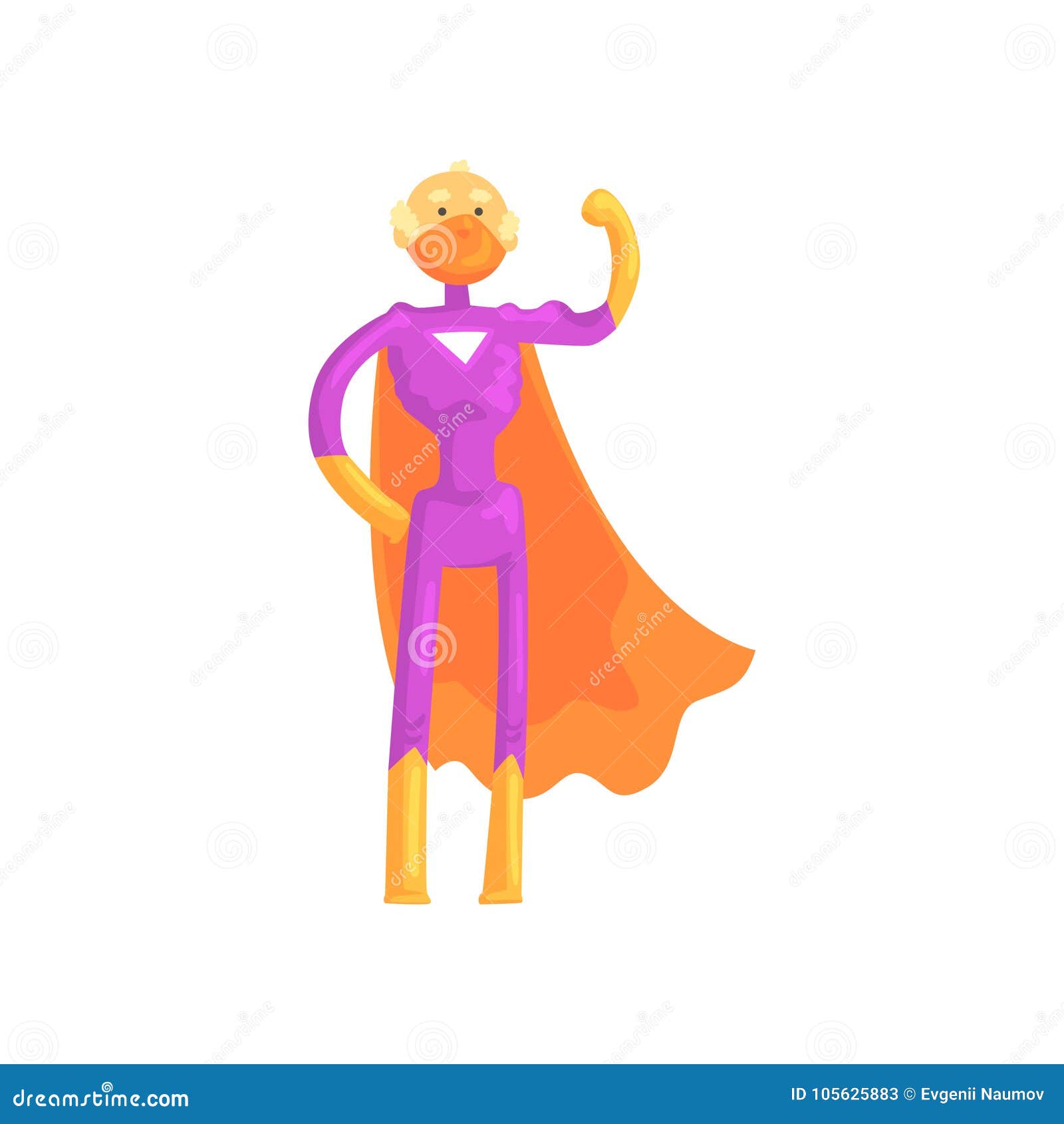 Personnage De Dessin Animé De Super Héros Plus âgé Dans Le