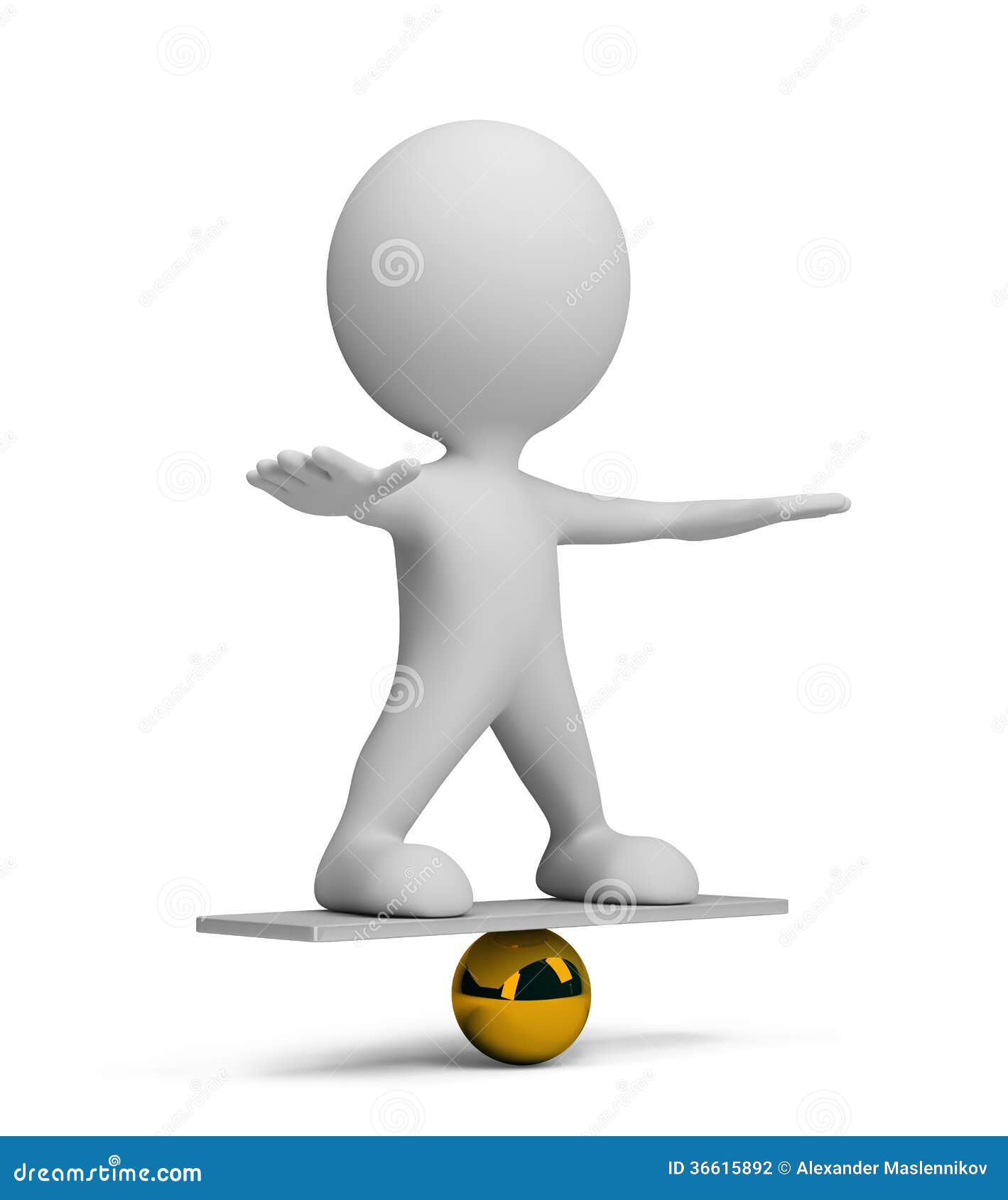 Personne 3d Dans L Equilibre Illustration Stock Illustration Du Enjeu Affaires