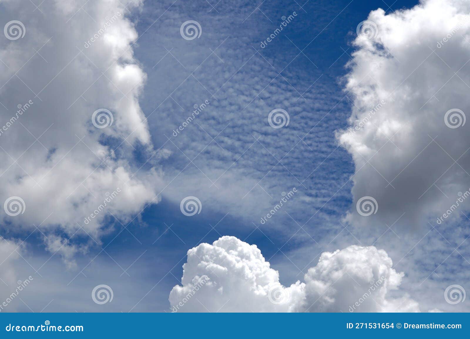 The Perspective of Clouds in the Blue Sky Stock Photo Image of fluffy