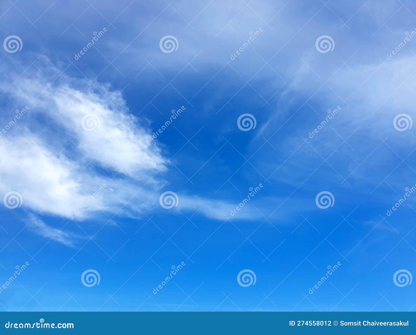 The Perspective of Clouds in the Blue Sky Stock Photo Image of