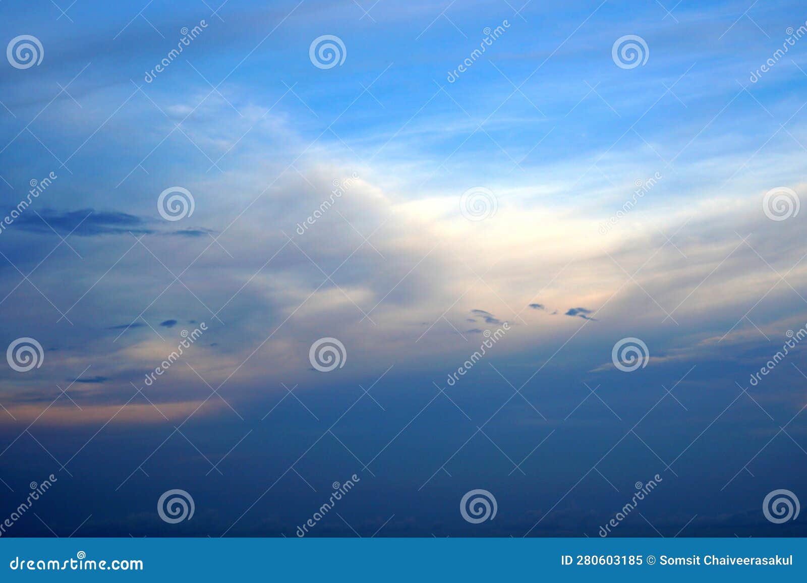The Perspective of Clouds in the Blue Sky Stock Image Image of heaven