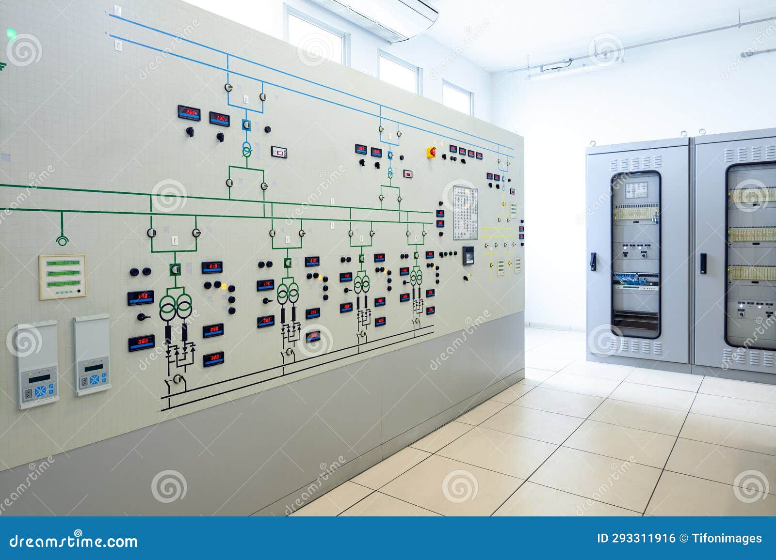 Electrical switchgear room stock photo. Image of voltage 293311916