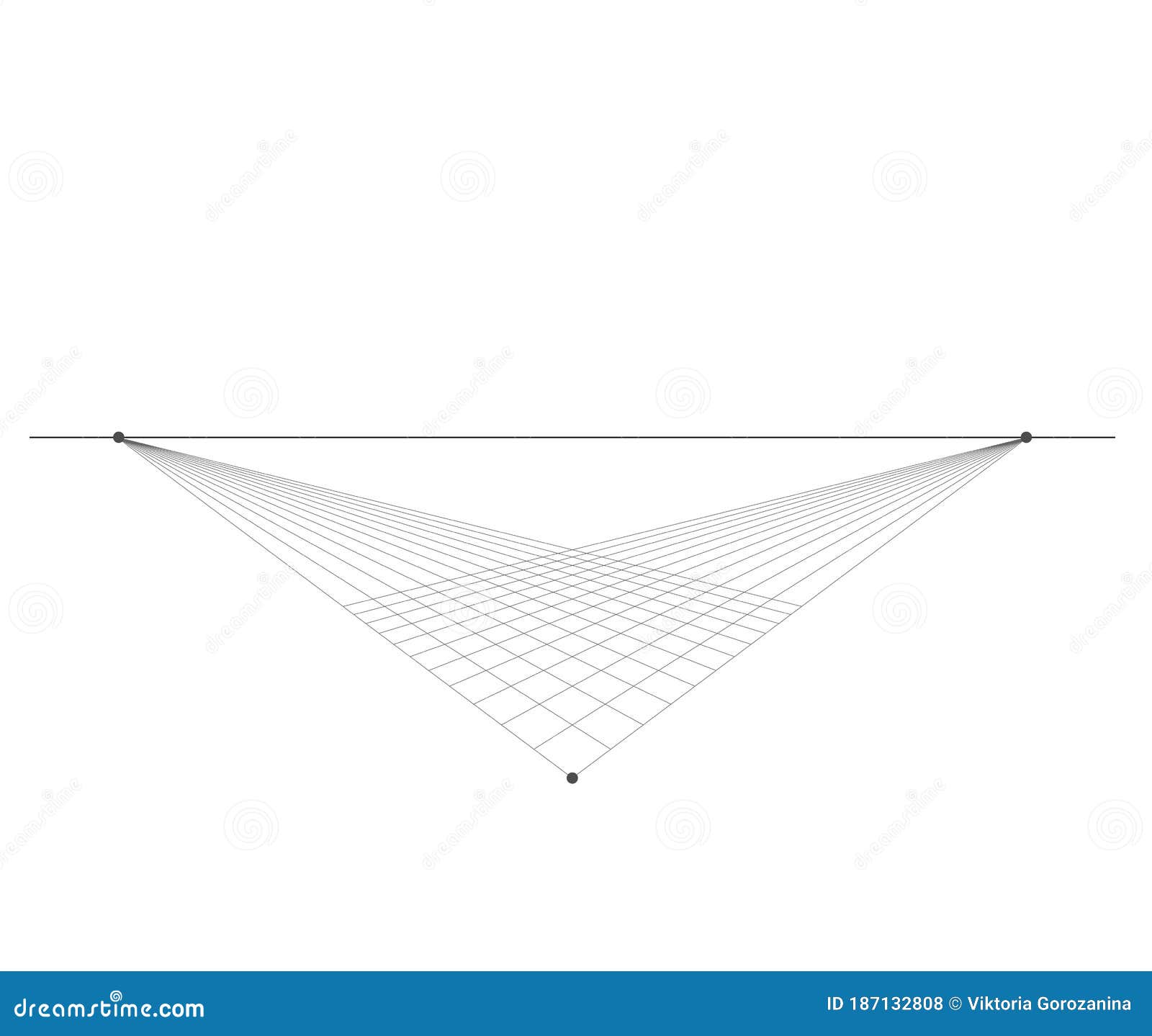 Perspective Grid Background 3d Vector Illustration. Model Projection ...