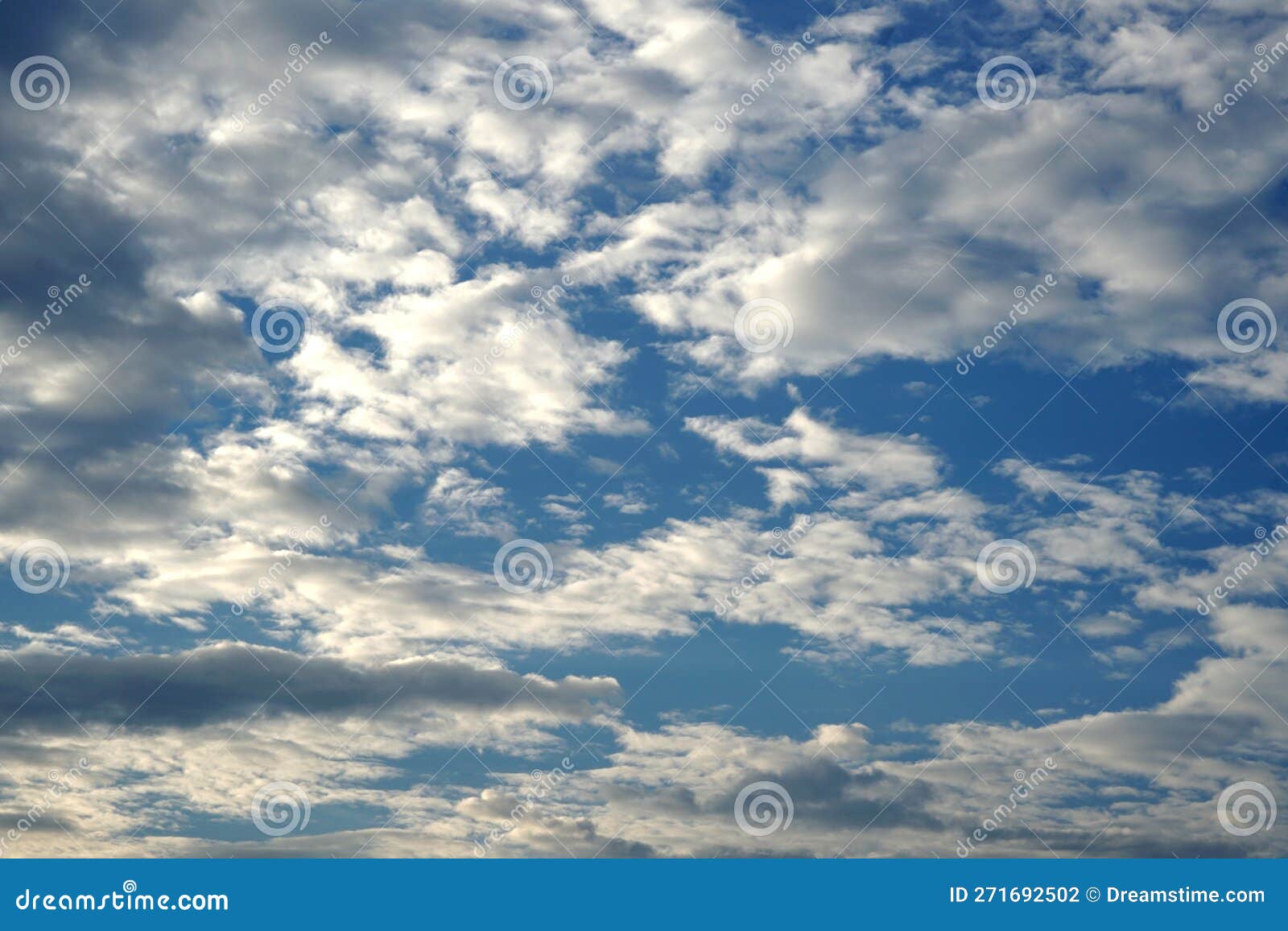 The Perspective of Nimbus Clouds in the Blue Sky Stock Photo Image of