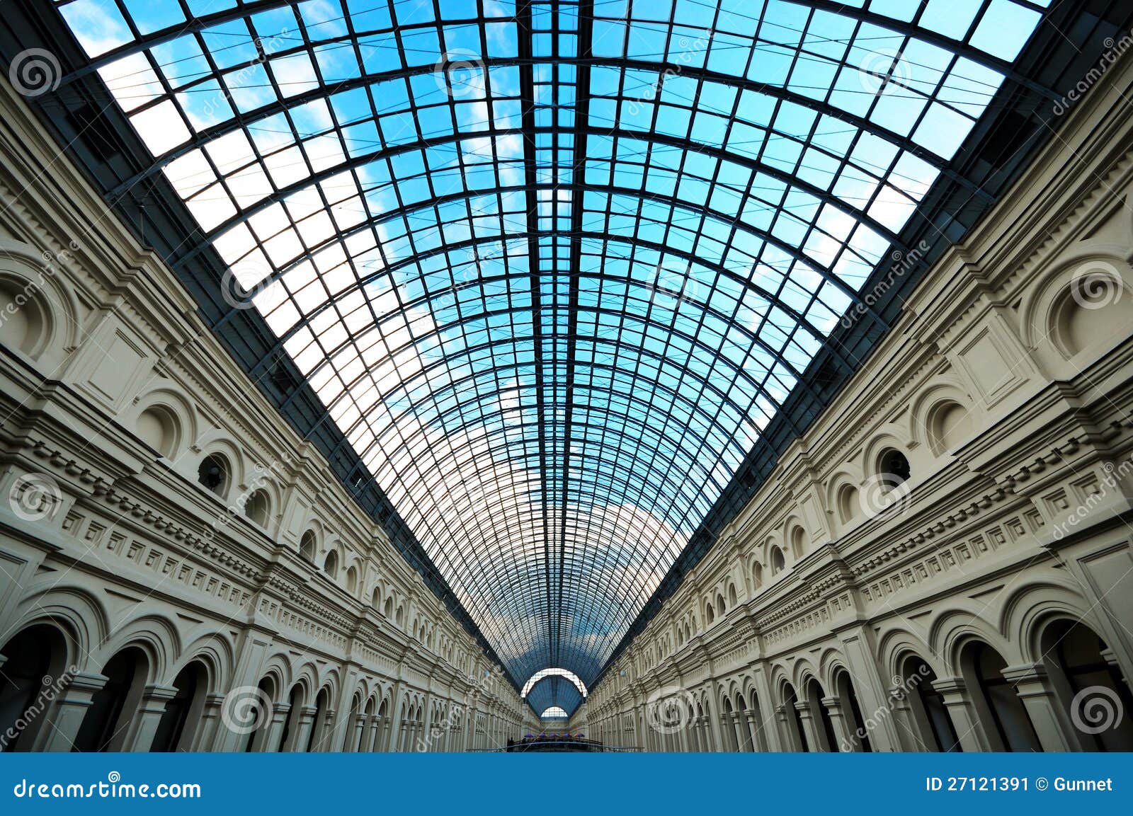 perspective skylight glass roof long building 27121391