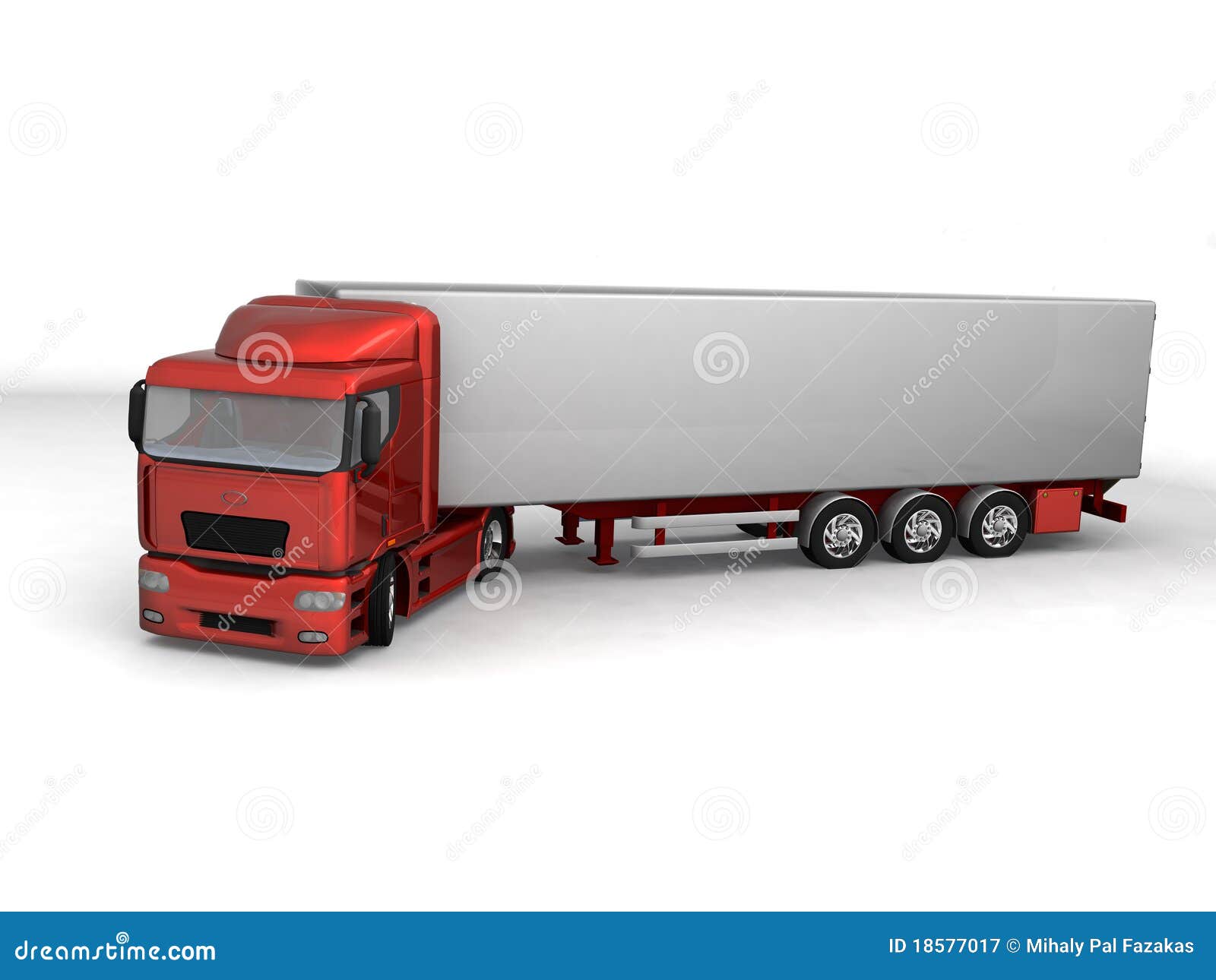 Perspective View Of 3d Truck Royalty Free Stock Perspective View Of 3d Truck Royalty Free Stock