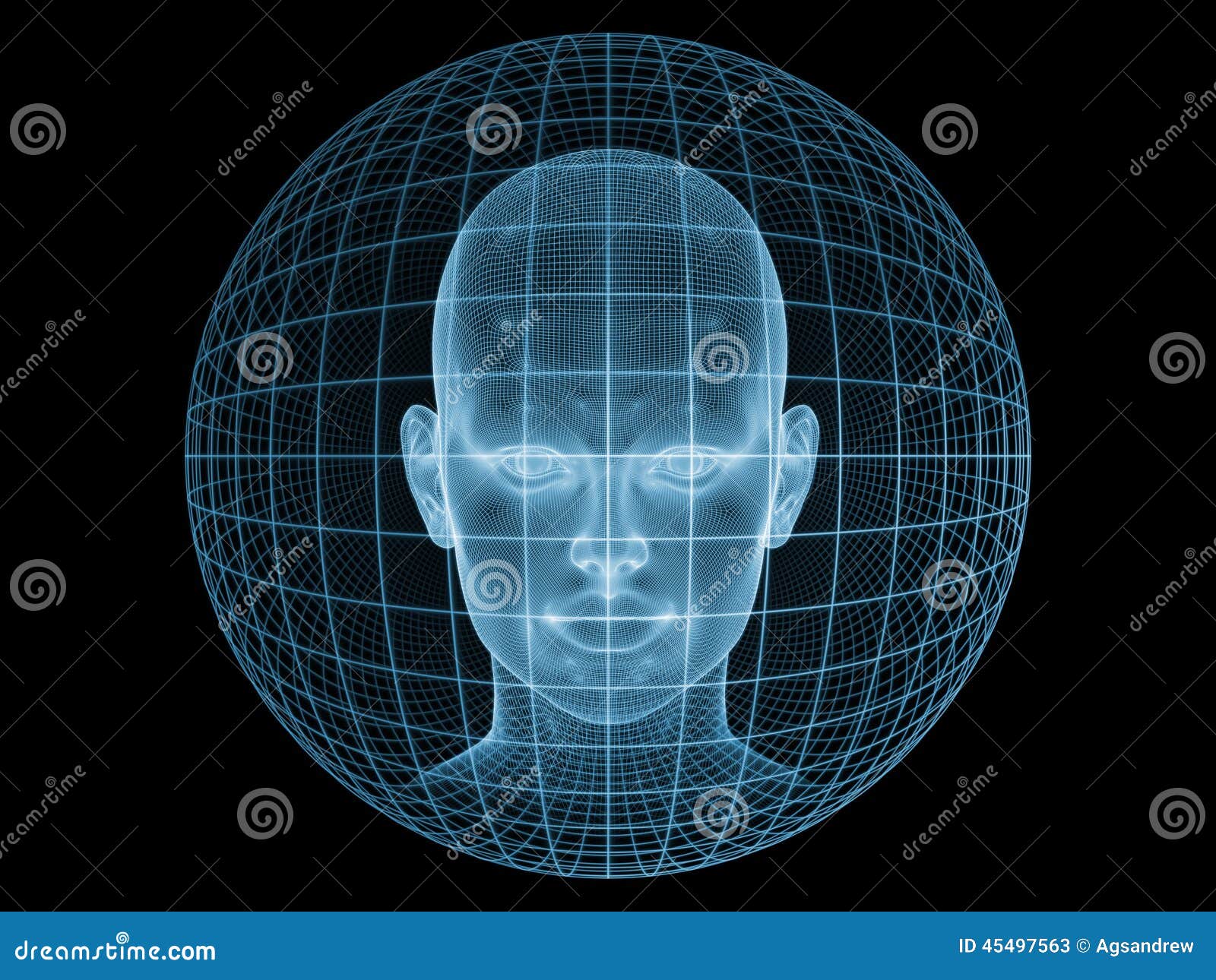 Perspectives d'esprit. Série d'état d'esprit Conception composée d'éléments de fil-cadre et de fractale de visage humain comme métaphore au sujet de l'esprit, de la raison, de la pensée, des puissances mentales et de la conscience mystique