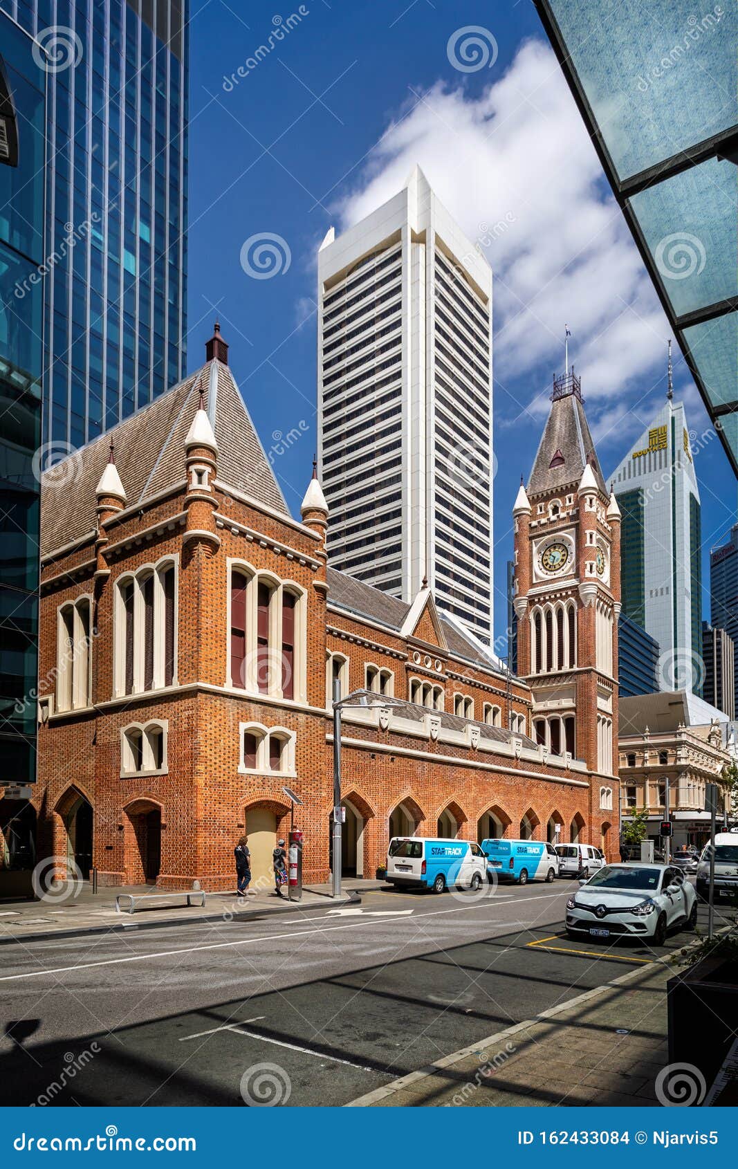 Perth Town Hall and Town Hall Clock Tower in Perth, Australia Editorial