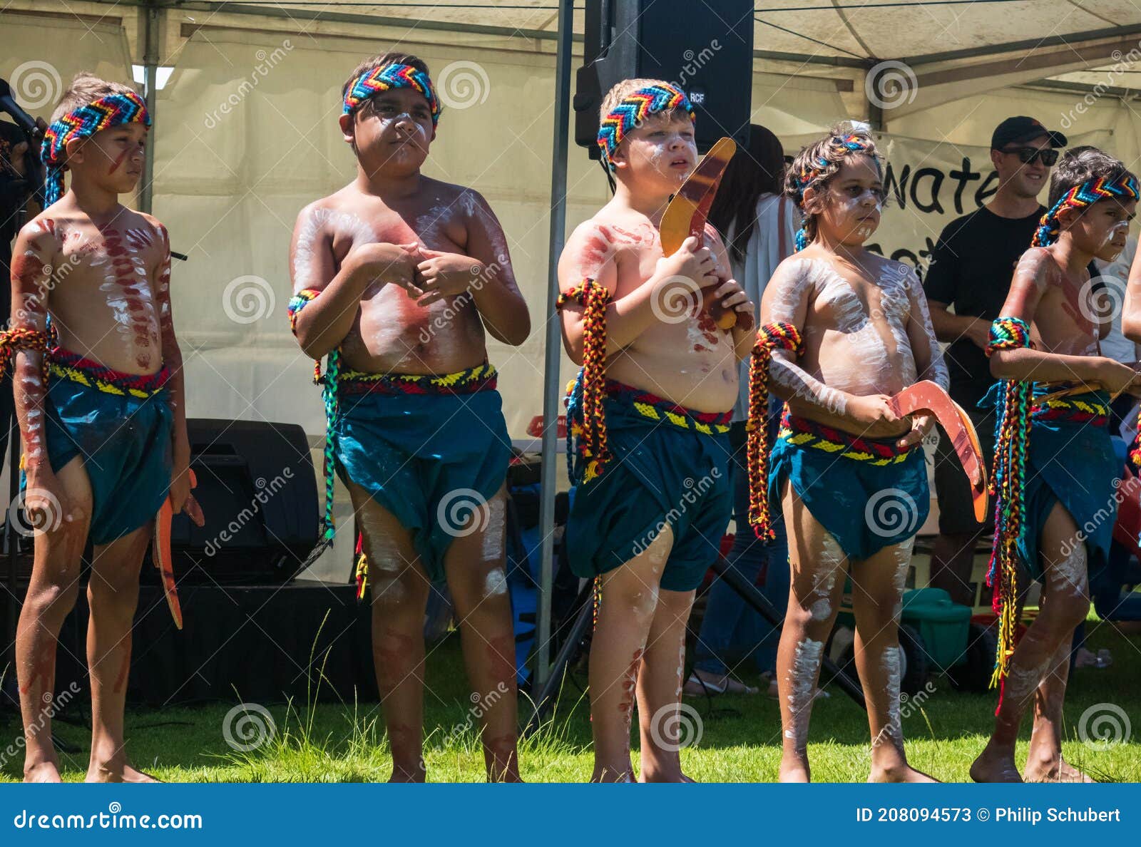 Perth, Western Australia Jan 26, 2020 a Group of Young Indigenous