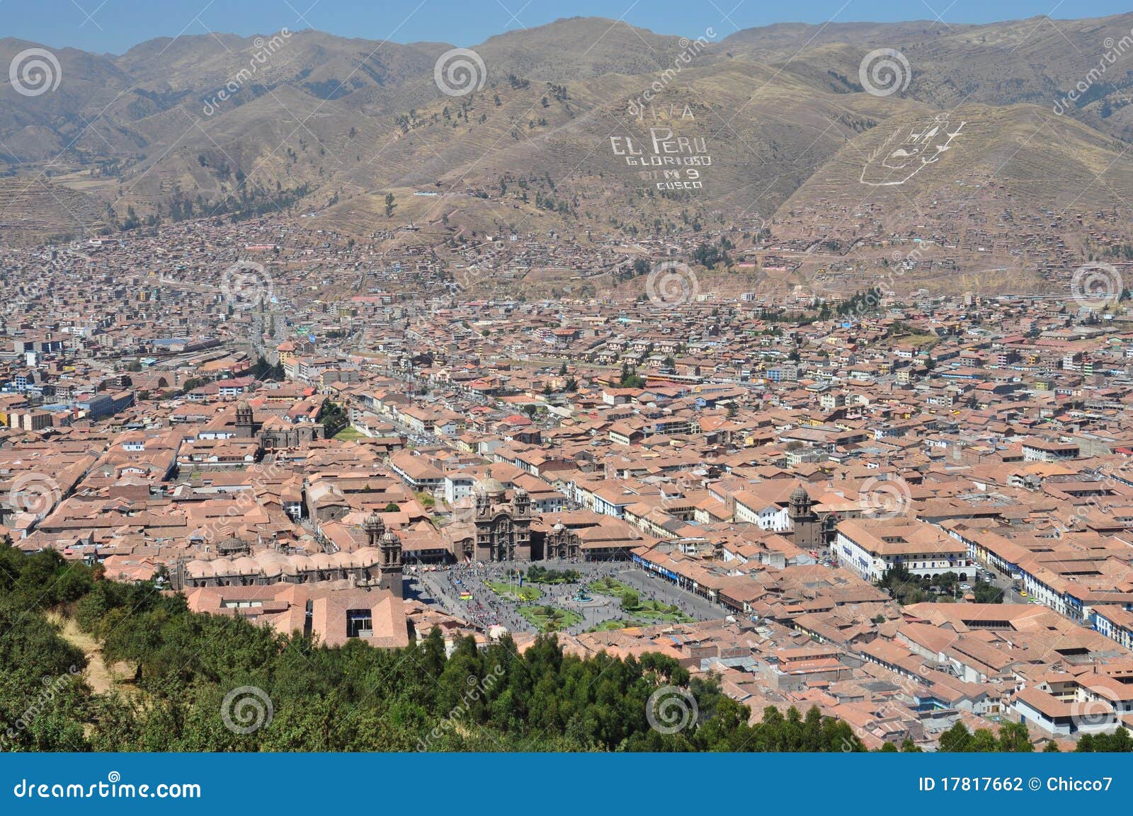 peru - aerial view of cuzco