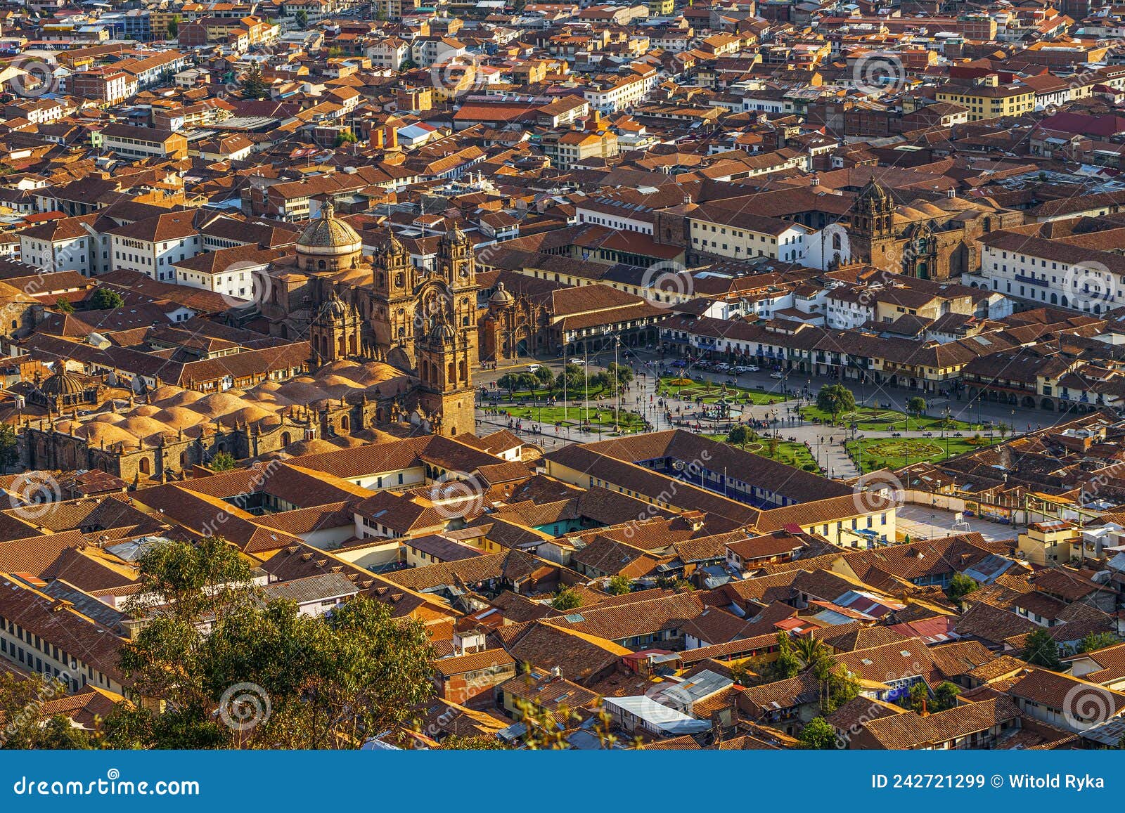 aerial view of cusco, peru