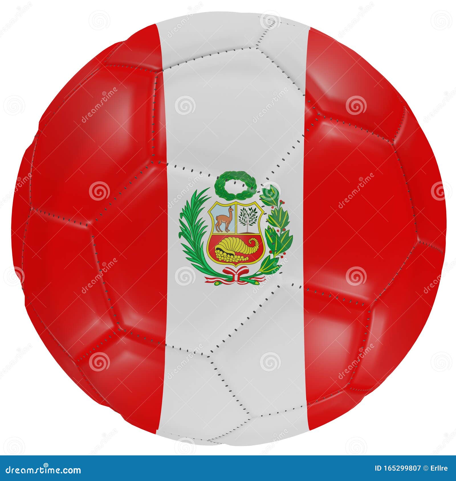 Peru flag on a soccer ball stock illustration. Illustration of flag ...
