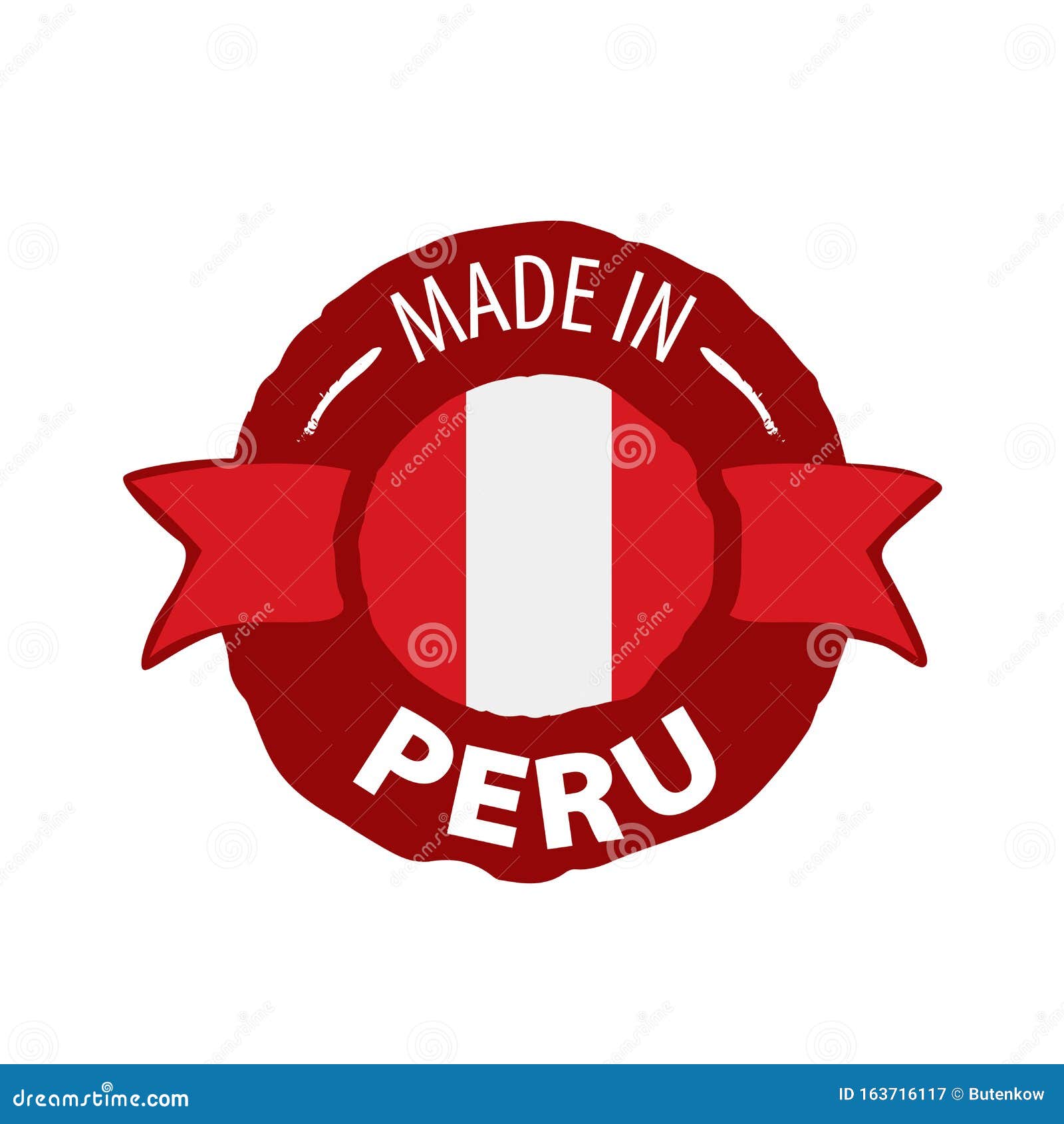 Peru Flag, Vector Illustration on a White Background Stock Vector ...